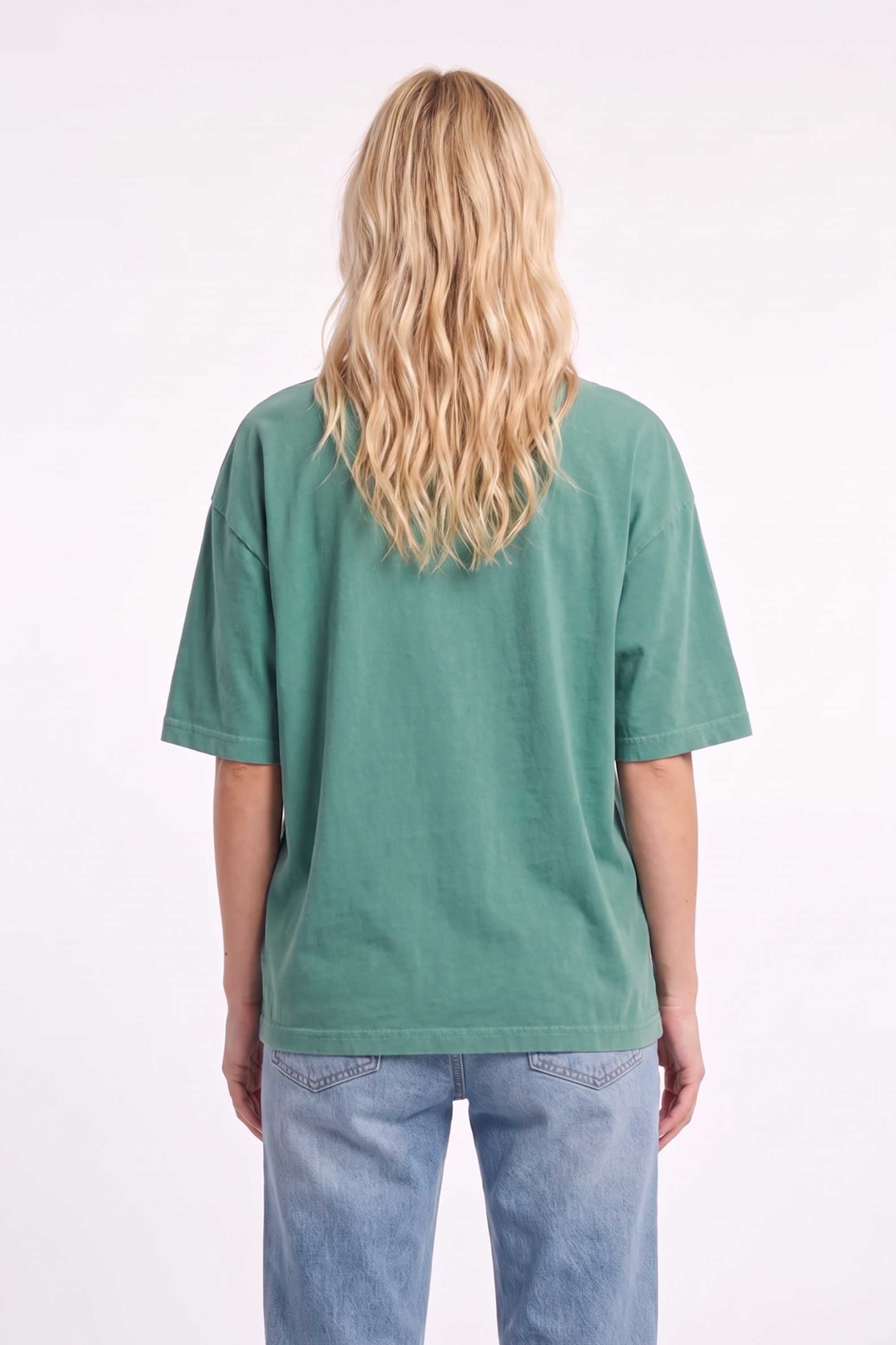 Premium 220GSM Acid-Wash Boxy Oversized T-shirt in Florida Print