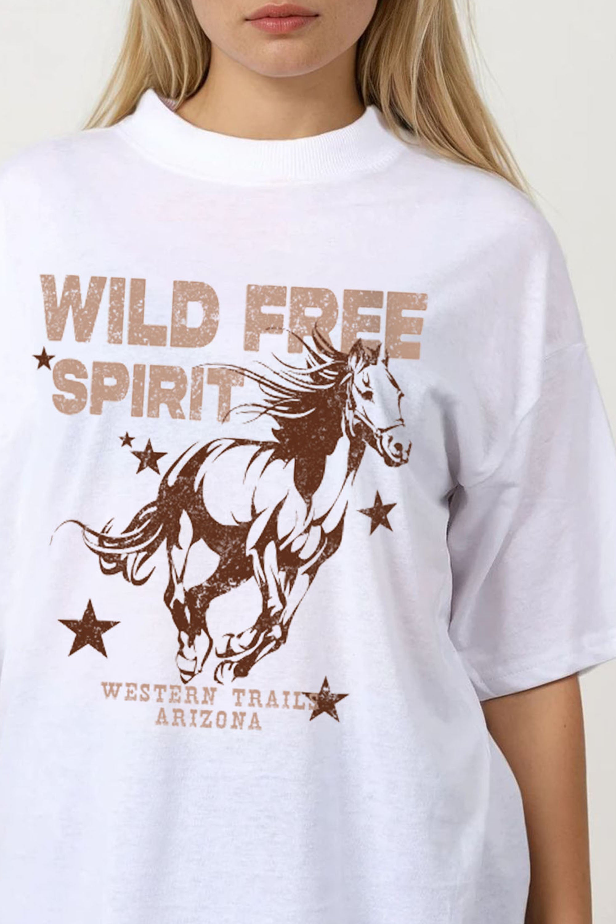 150GSM Oversized T-Shirt in Wild Free Spirit Print