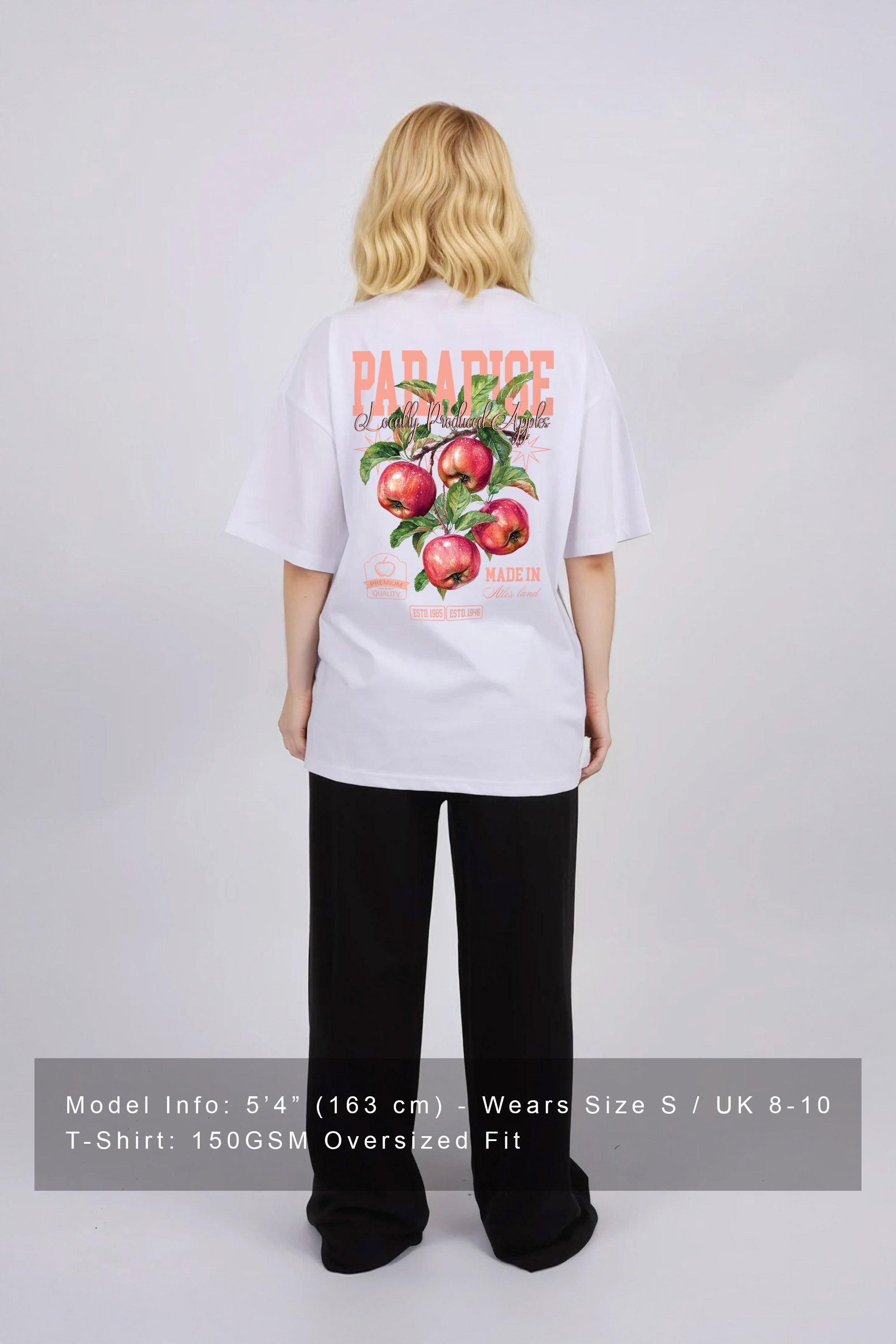 Oversized T-Shirt In Paradise Apple Print (Custom Pack)