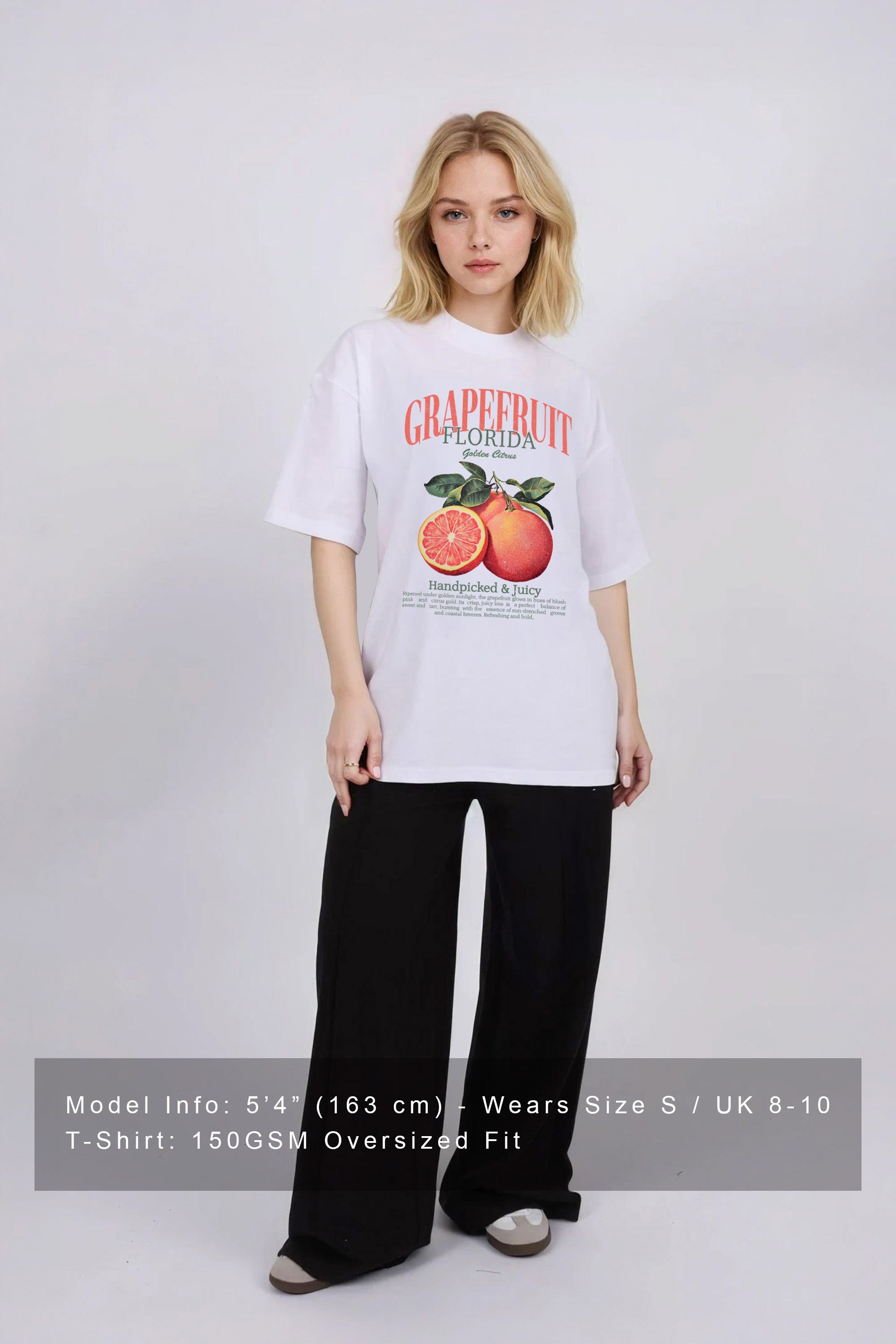 Oversized T-Shirt In Grapefruit Florida Print (Custom Pack)
