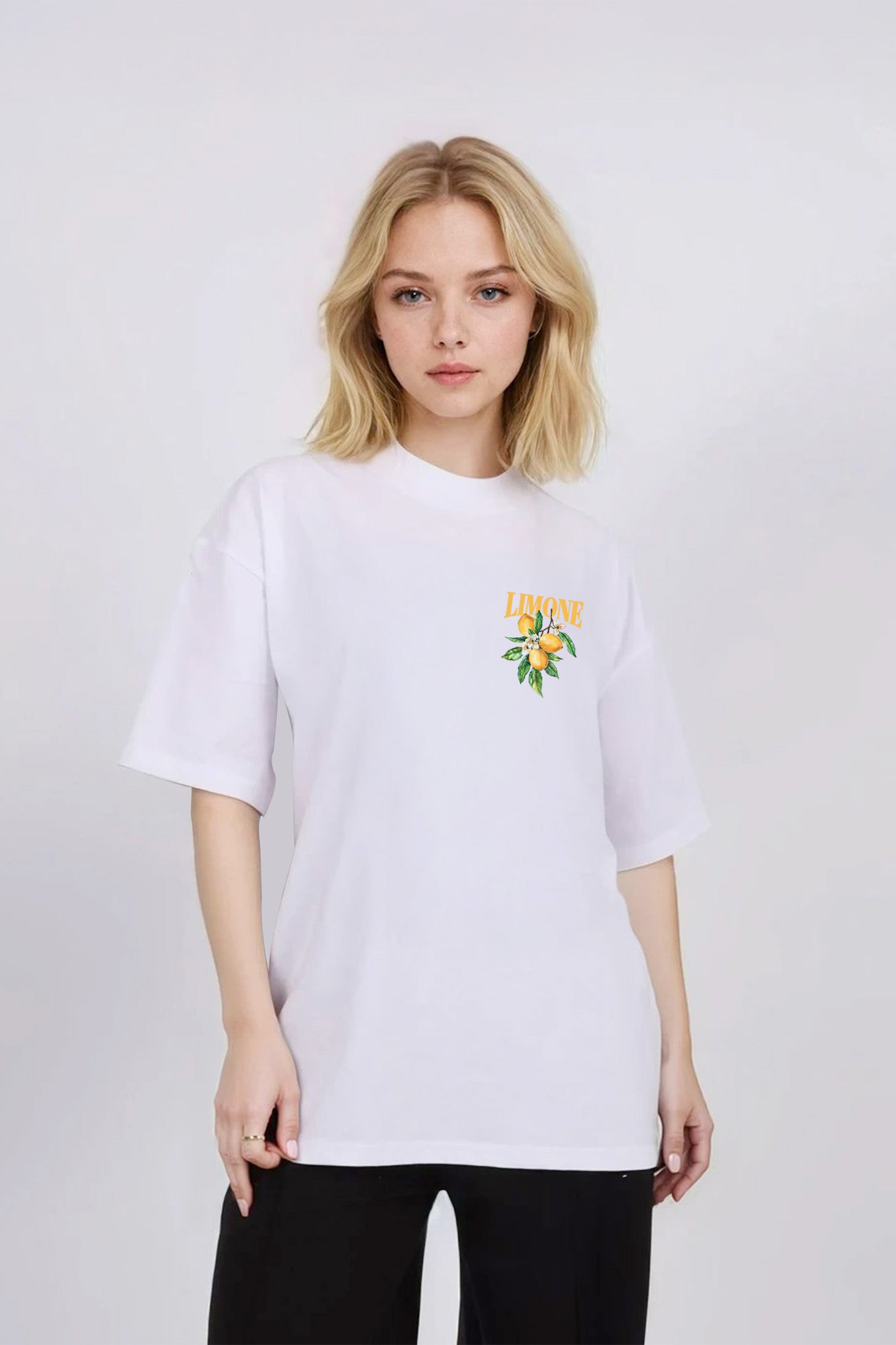 Oversized T-Shirt In Limone Rise Print (Custom Pack)