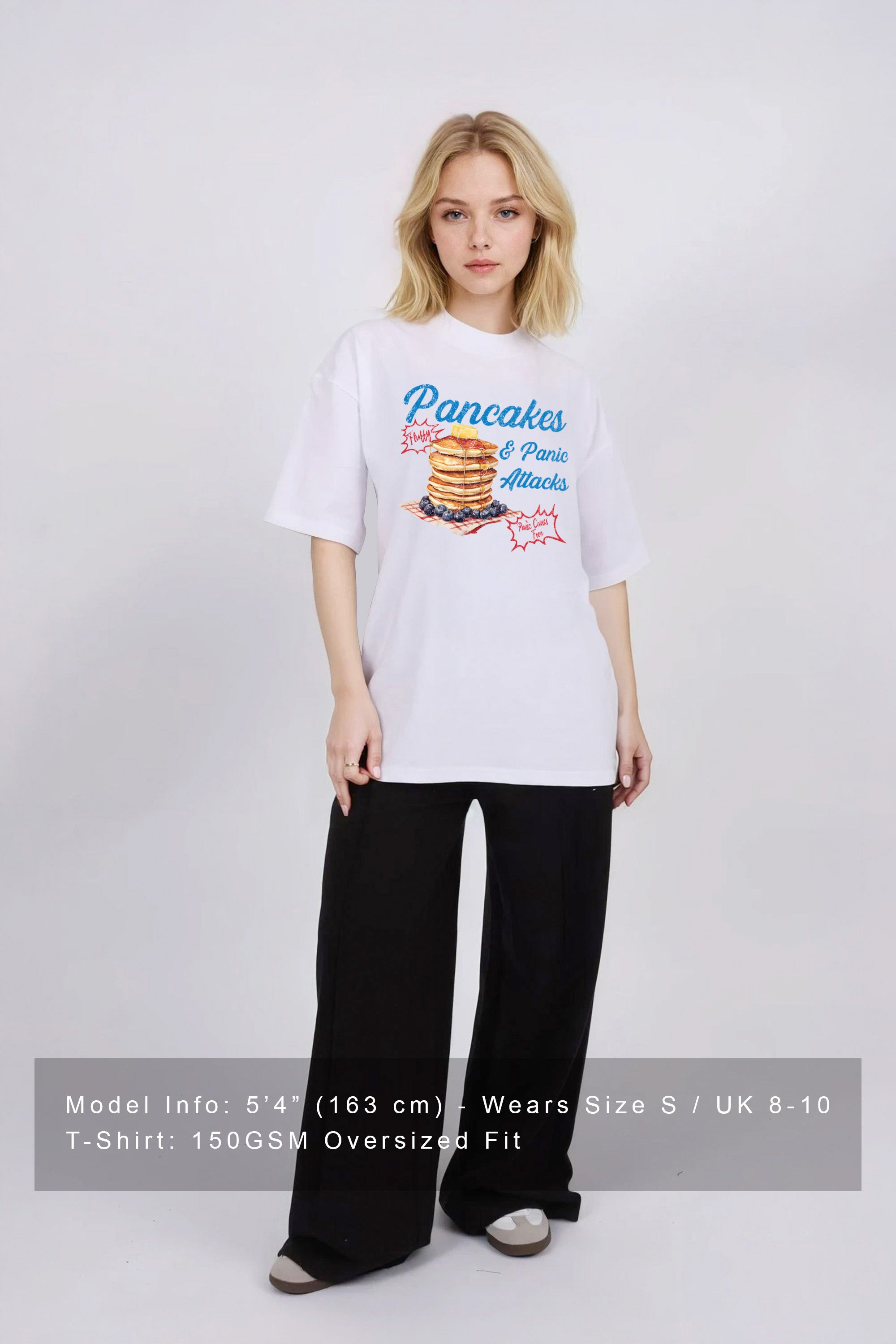 Oversized T-Shirt In Pancakes Print (Custom Pack)
