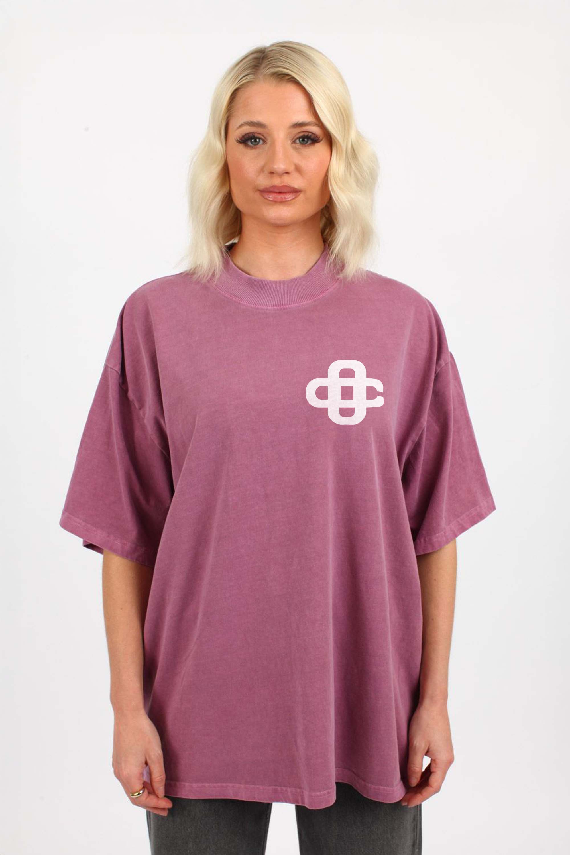 220GSM Oversized Acid Washed T-Shirt In OC logo Print