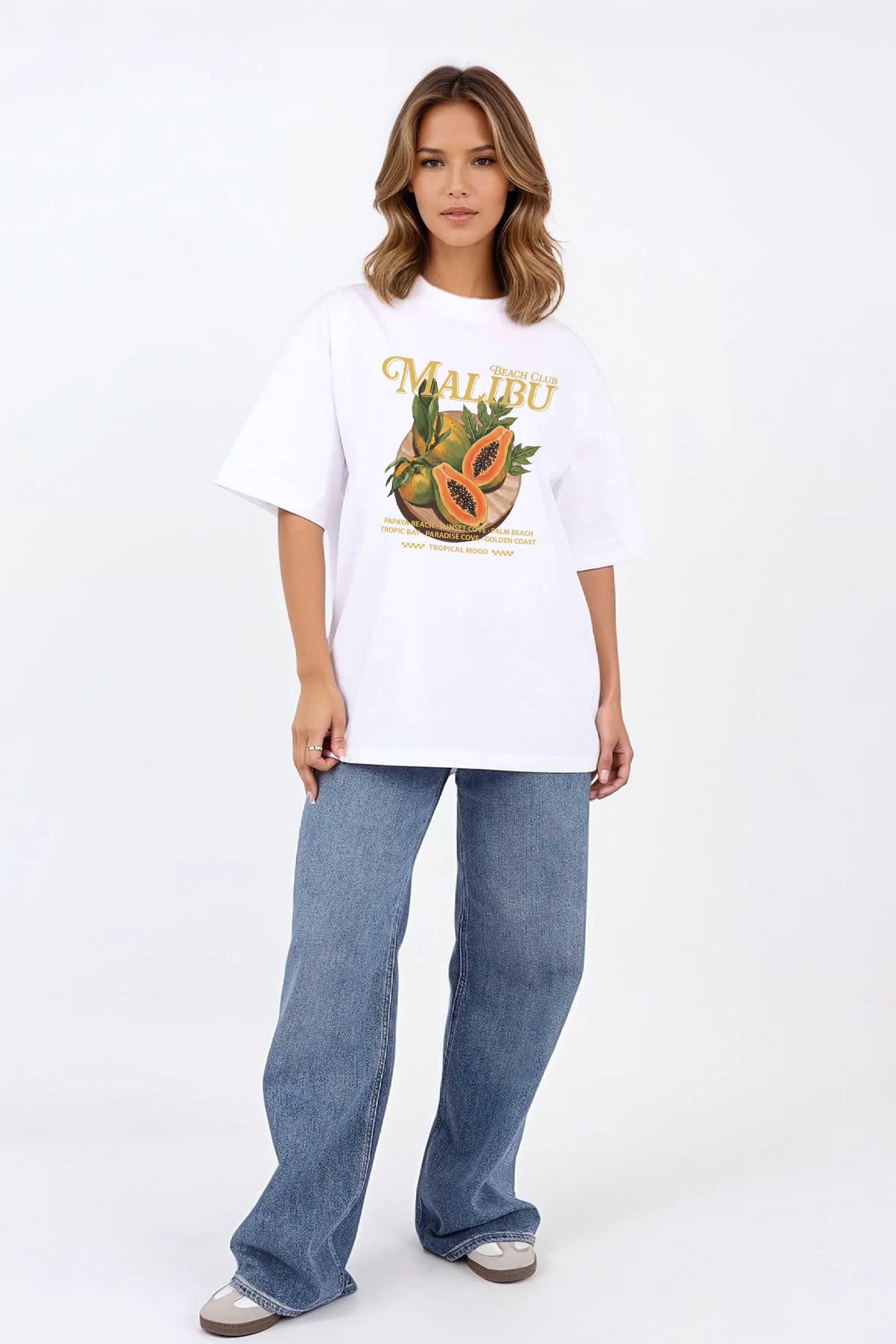 220GSM Oversized T-shirt in Malibu Fruity Print