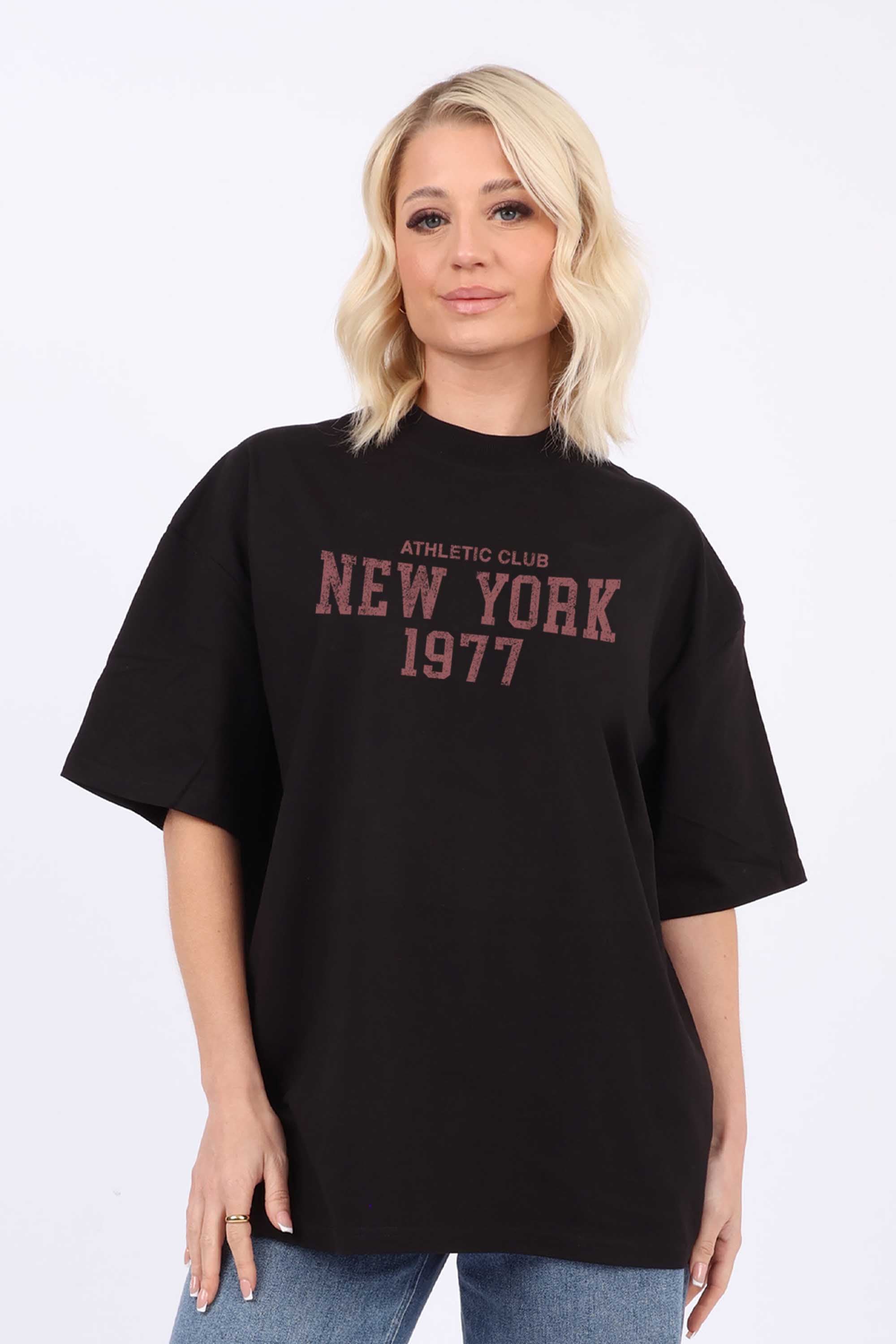 220GSM Oversized T-shirt New York Print