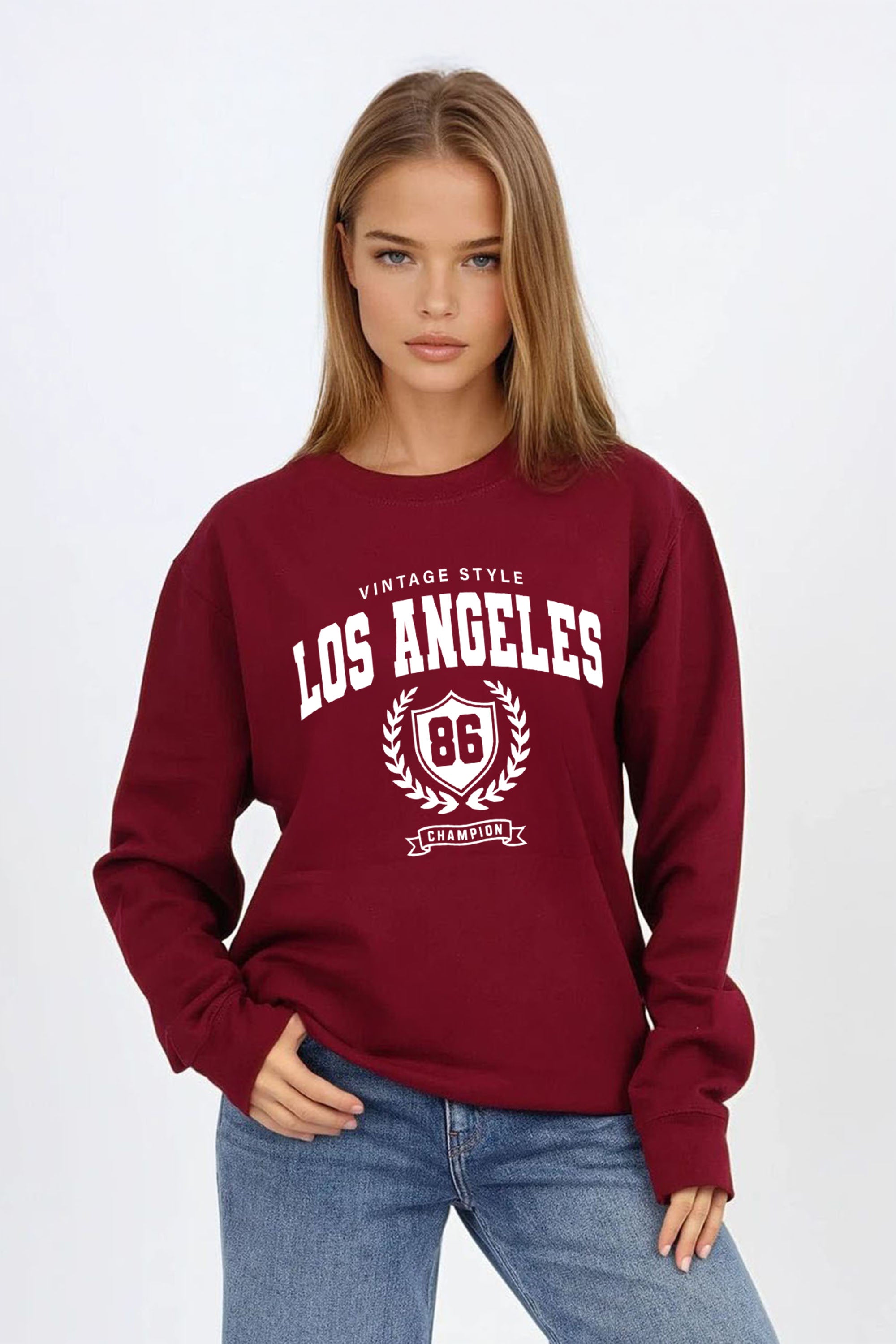 Vintage Style Los Angeles Printed Sweatshirt