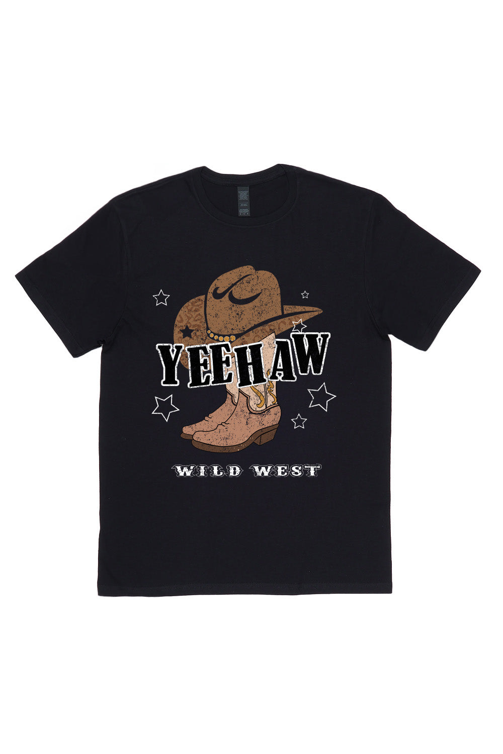 Yeehaw Wild West T-Shirt in Black(Custom Packs)
