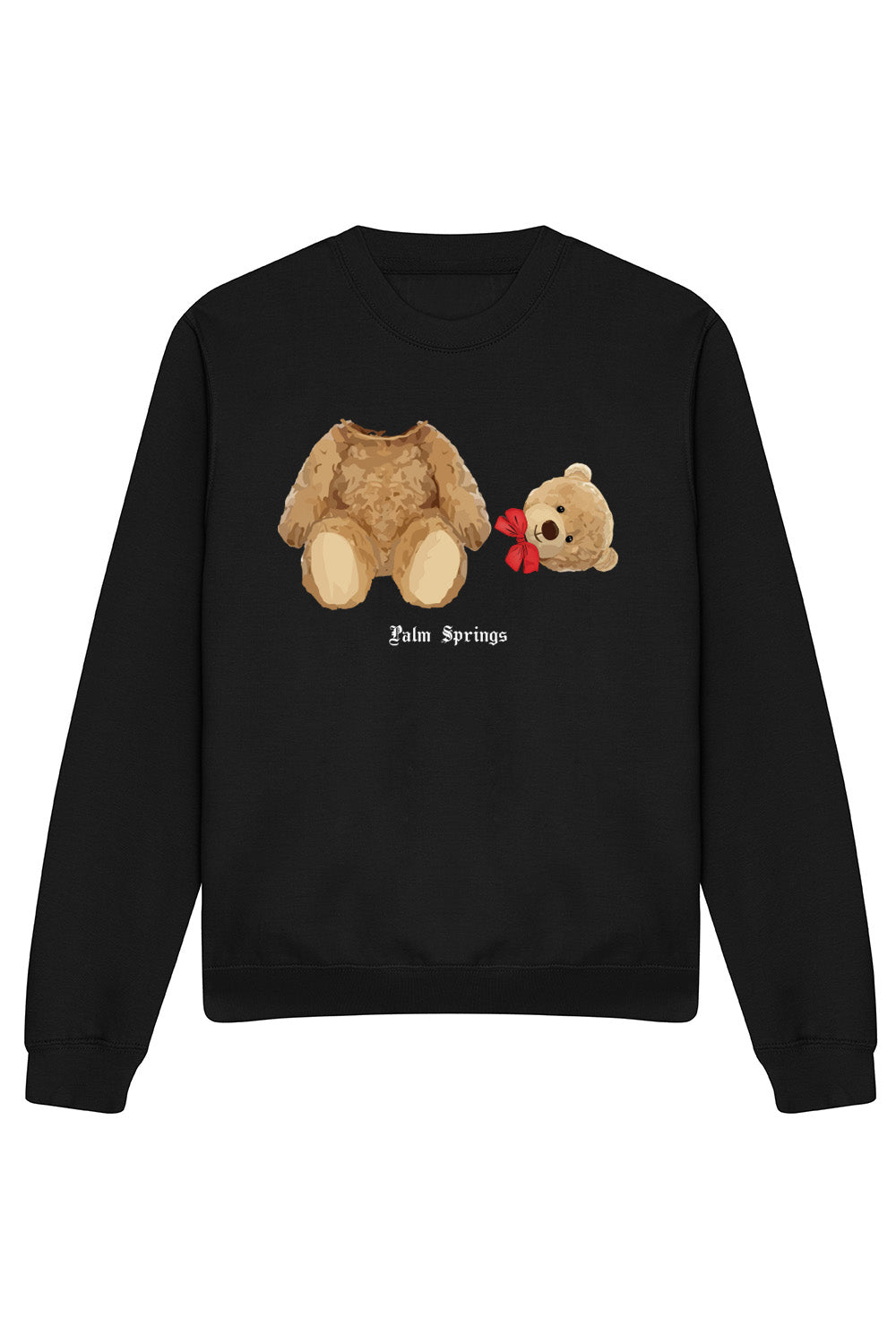 Palm Springs Teddy Sweatshirt In Black (Custom Pack)