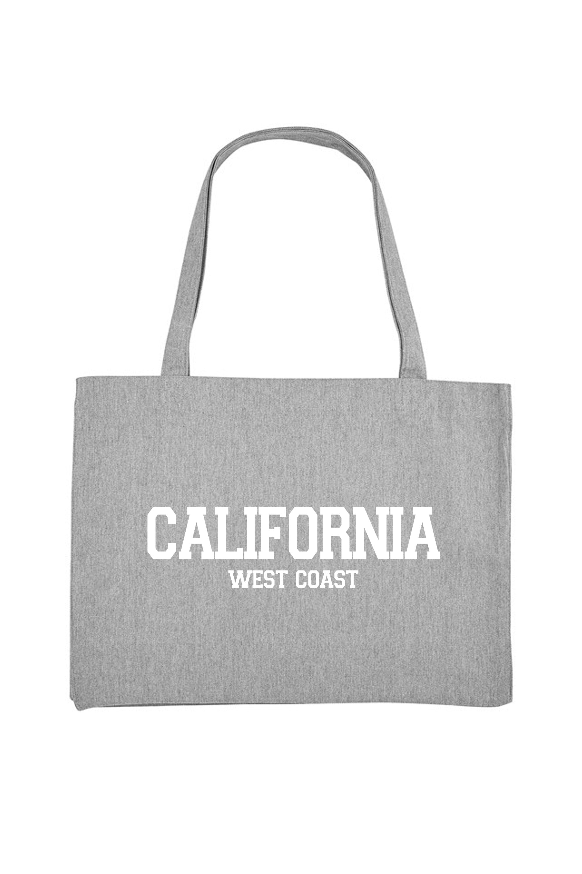 California West Coast Printed Woven Shopping Tote Bag (Custom Pack)