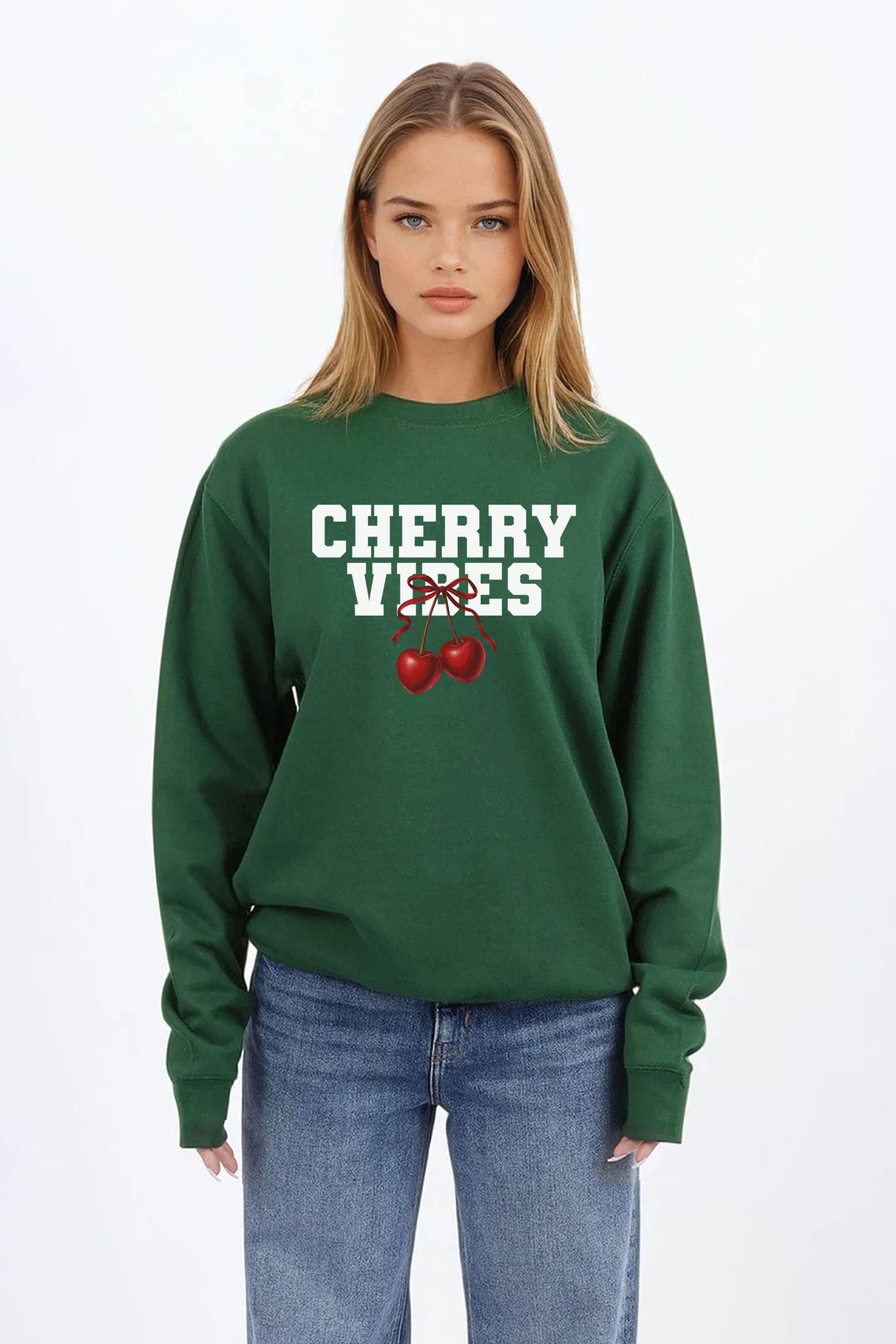 Cherry Vibes Printed Sweatshirt