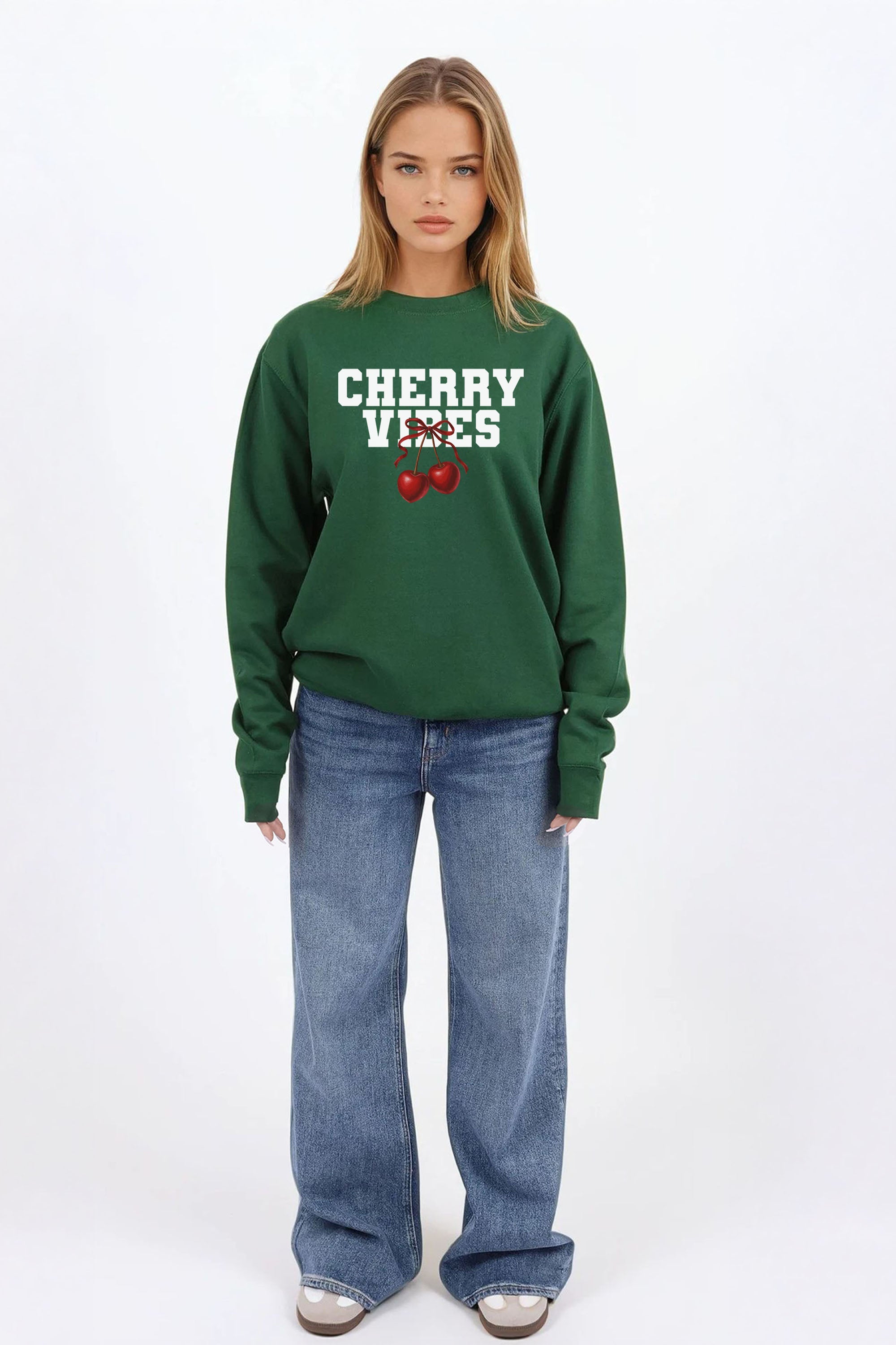 Cherry Vibes Printed Sweatshirt
