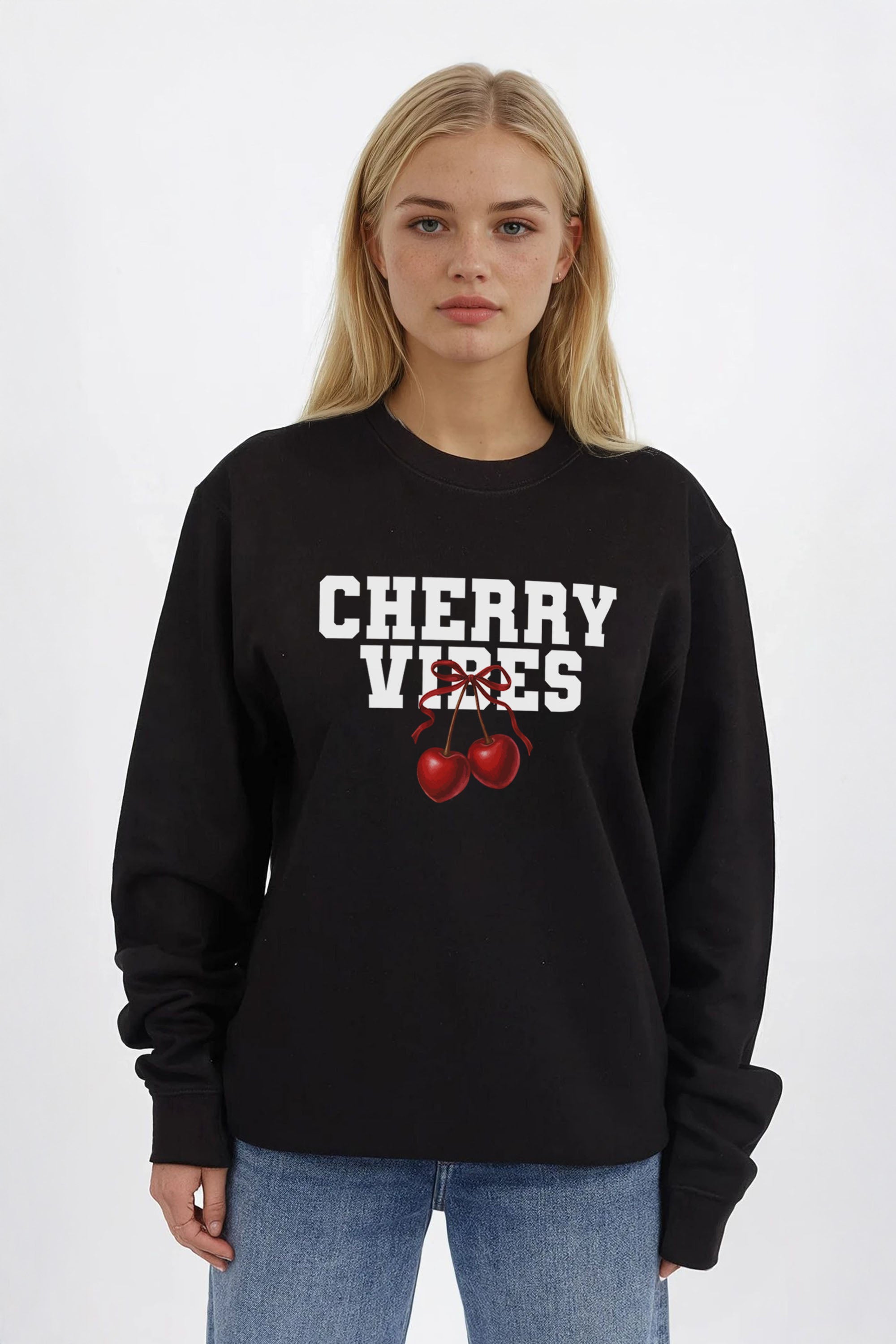 Cherry Vibes Printed Sweatshirt