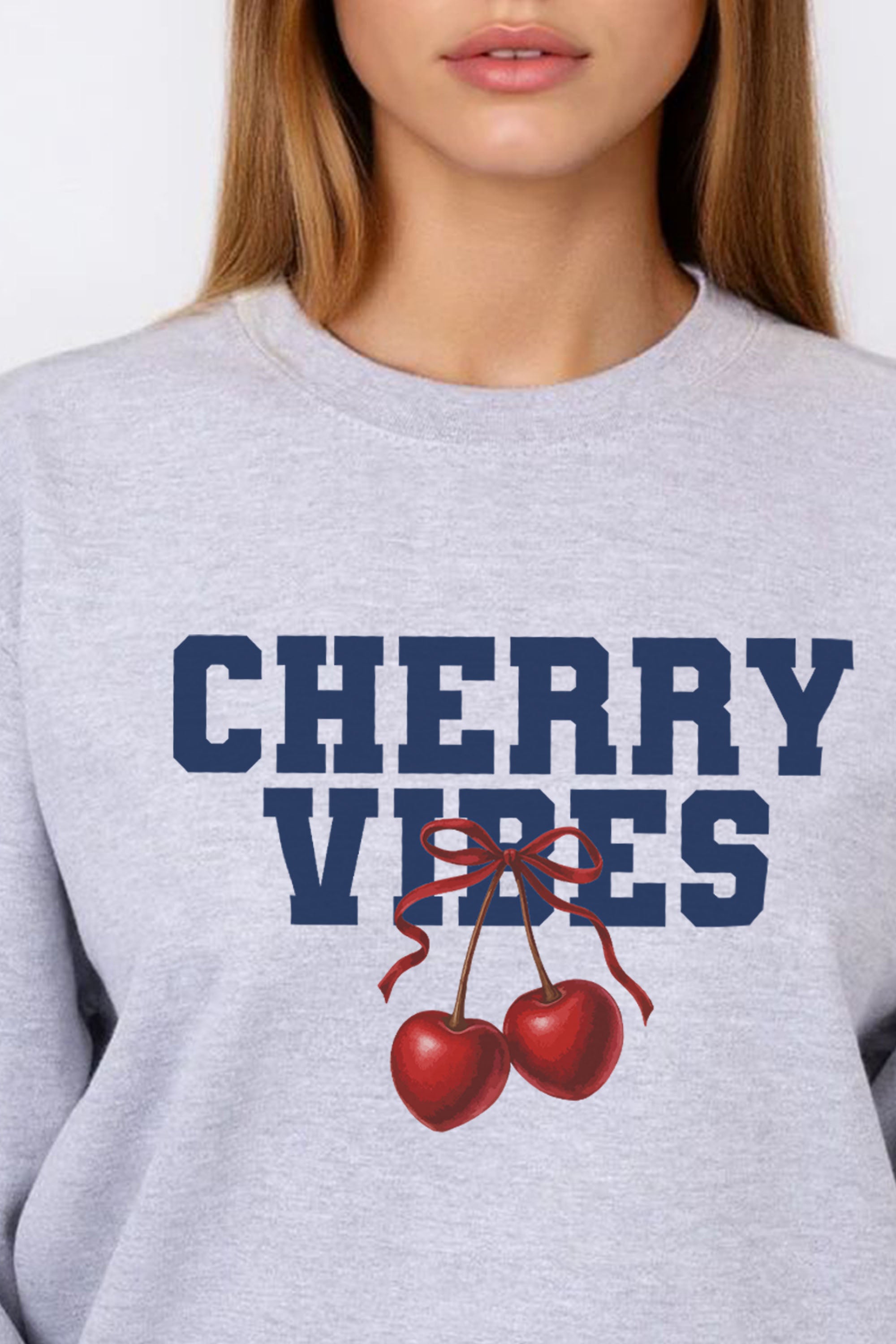 Cherry Vibes Printed Sweatshirt