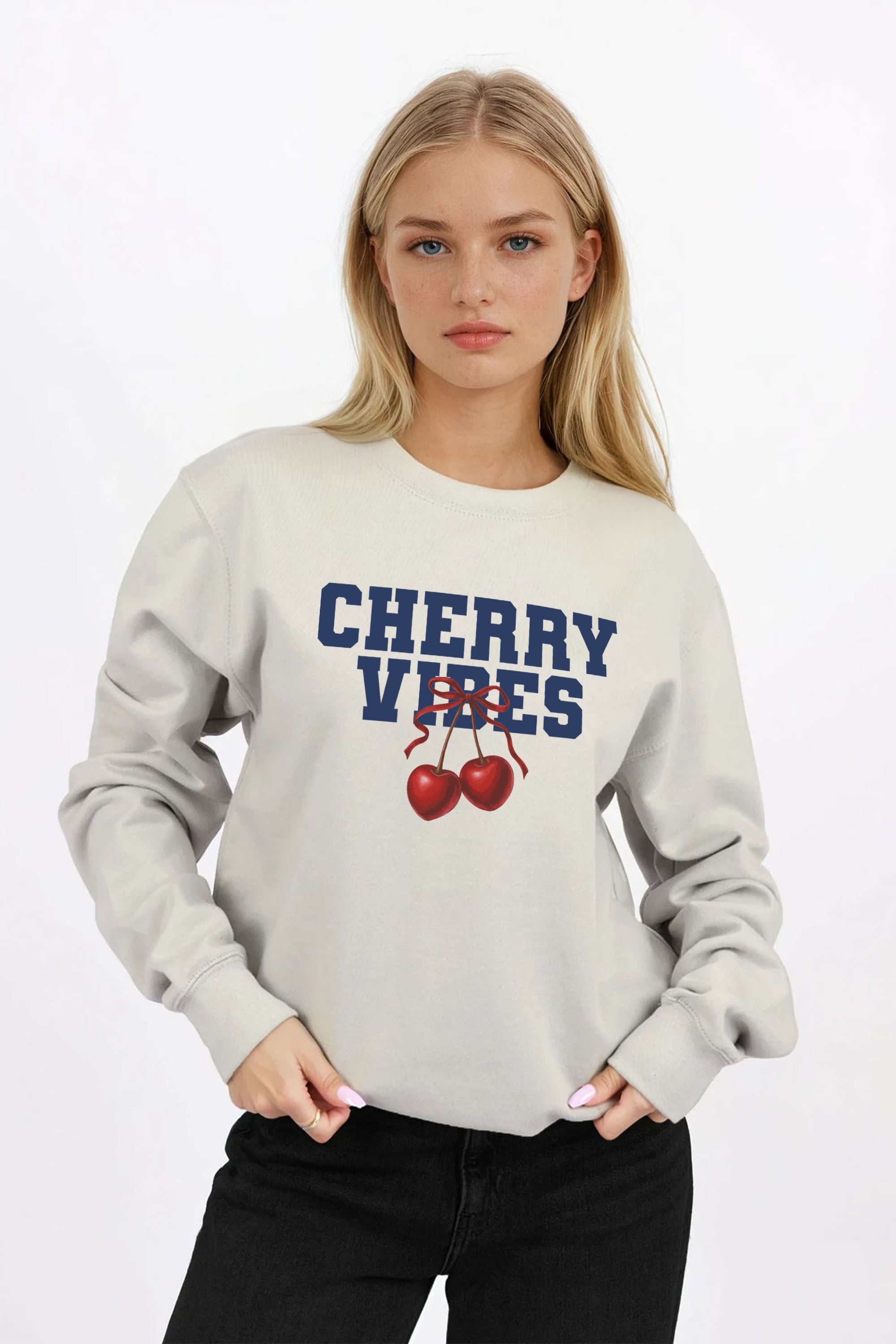 Cherry Vibes Printed Sweatshirt