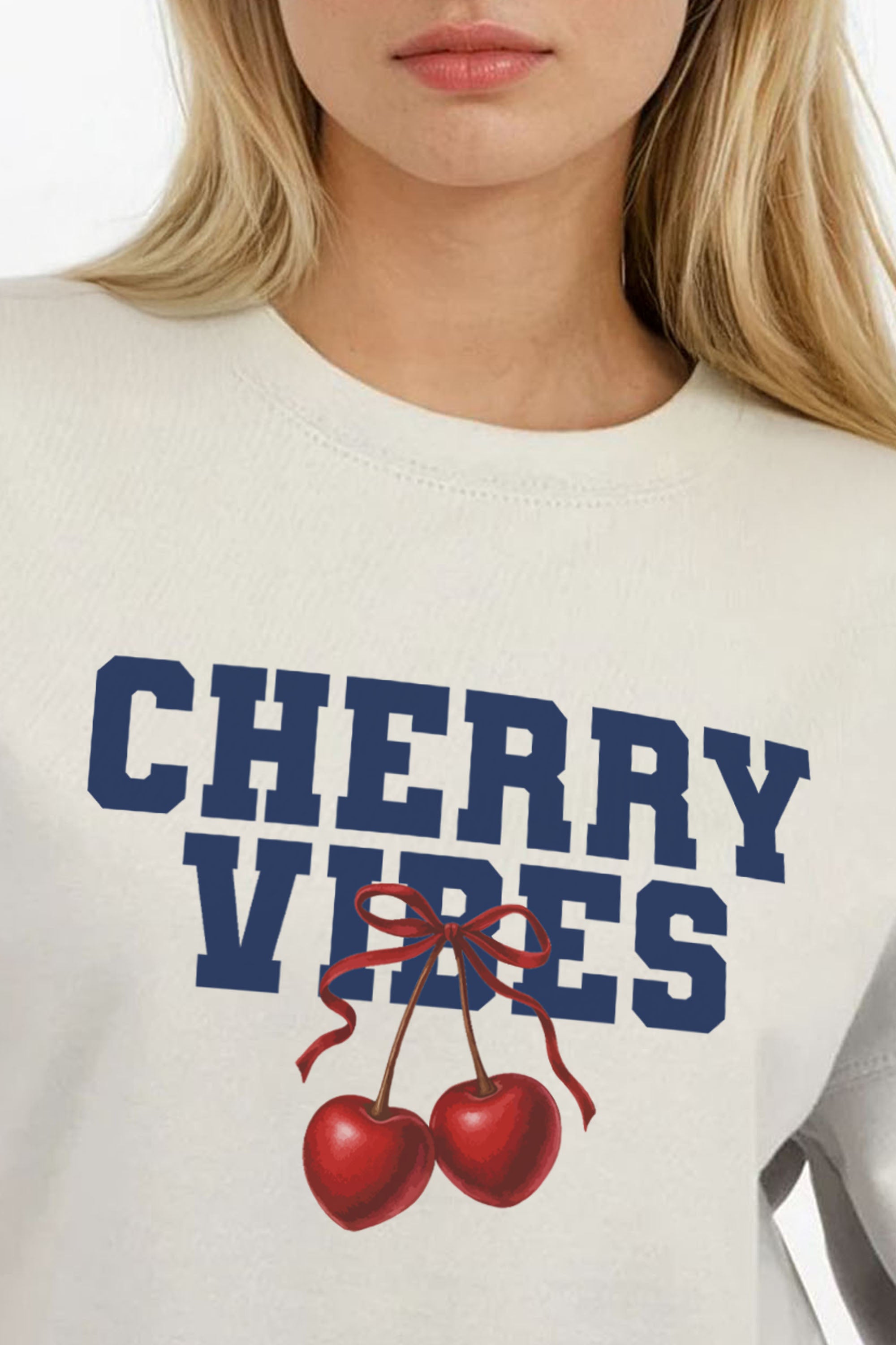 Cherry Vibes Printed Sweatshirt