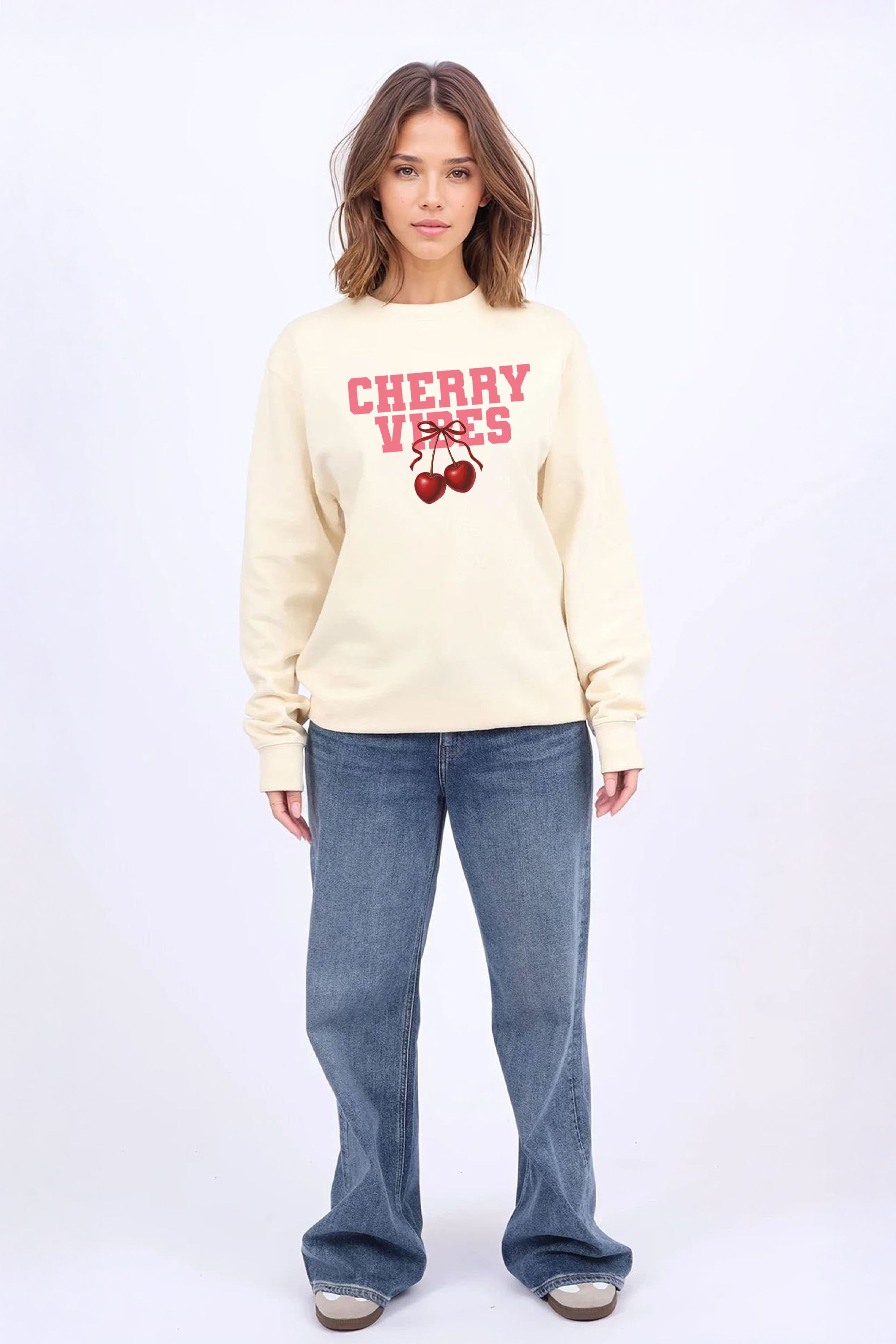 Cherry Vibes Printed Sweatshirt