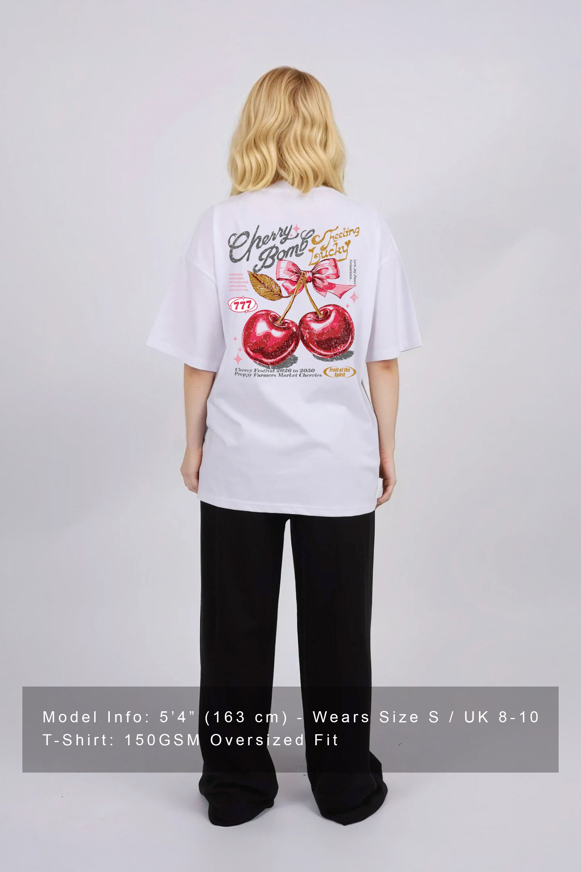 Oversized T-Shirt In Cherry Bomb Print (Custom Pack)