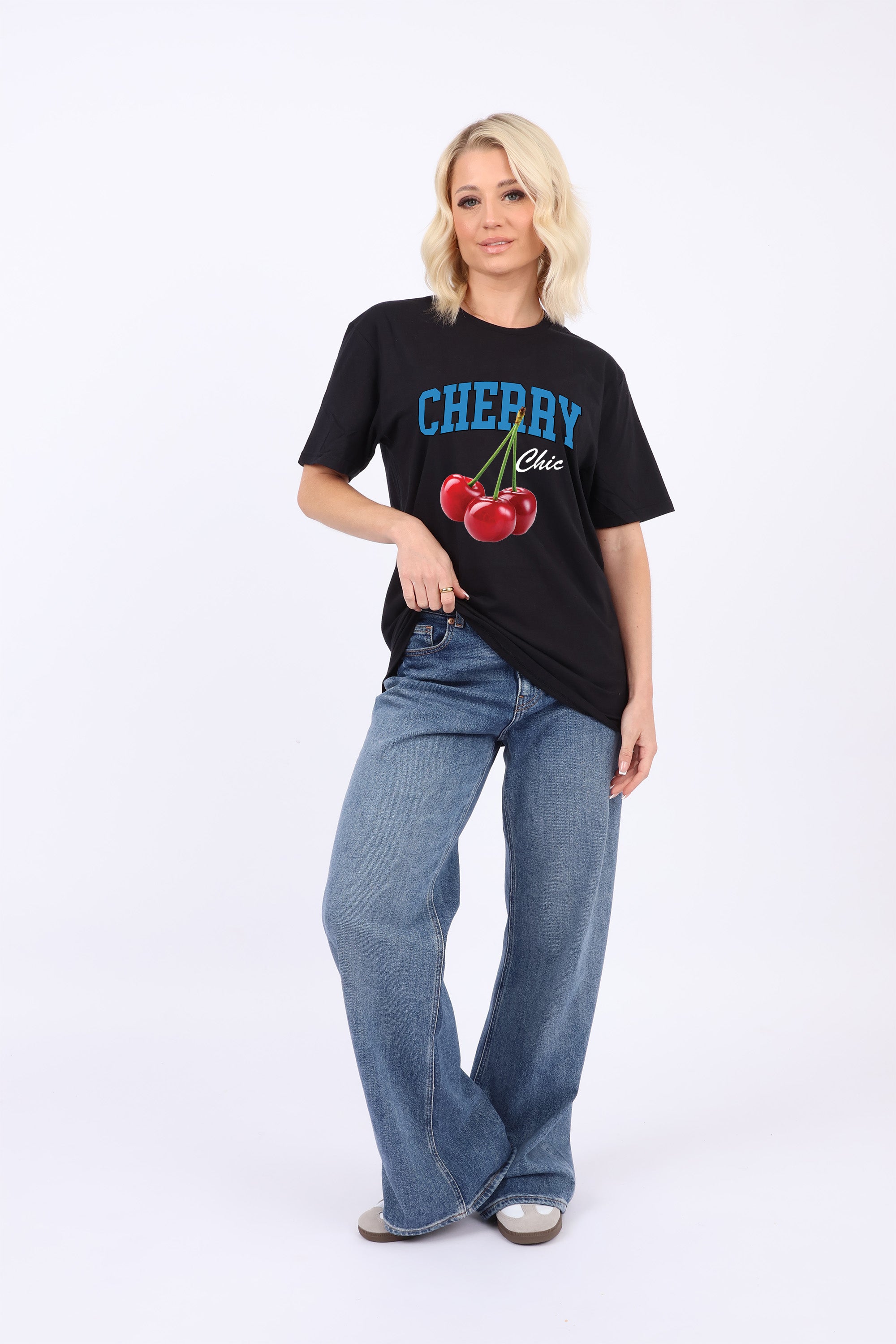 Cherry Chic Printed T-Shirt (Custom Packs)