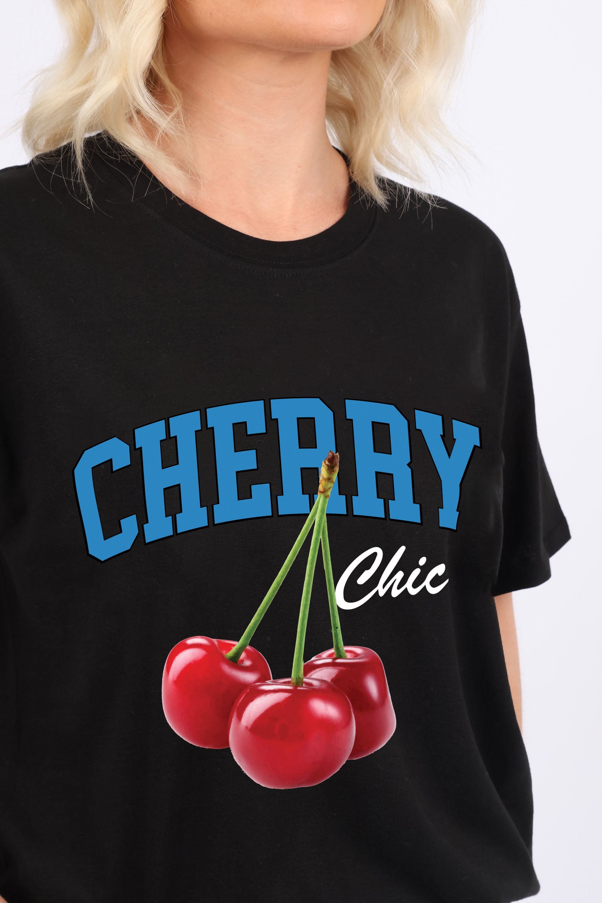 Cherry Chic Printed T-Shirt (Custom Packs)