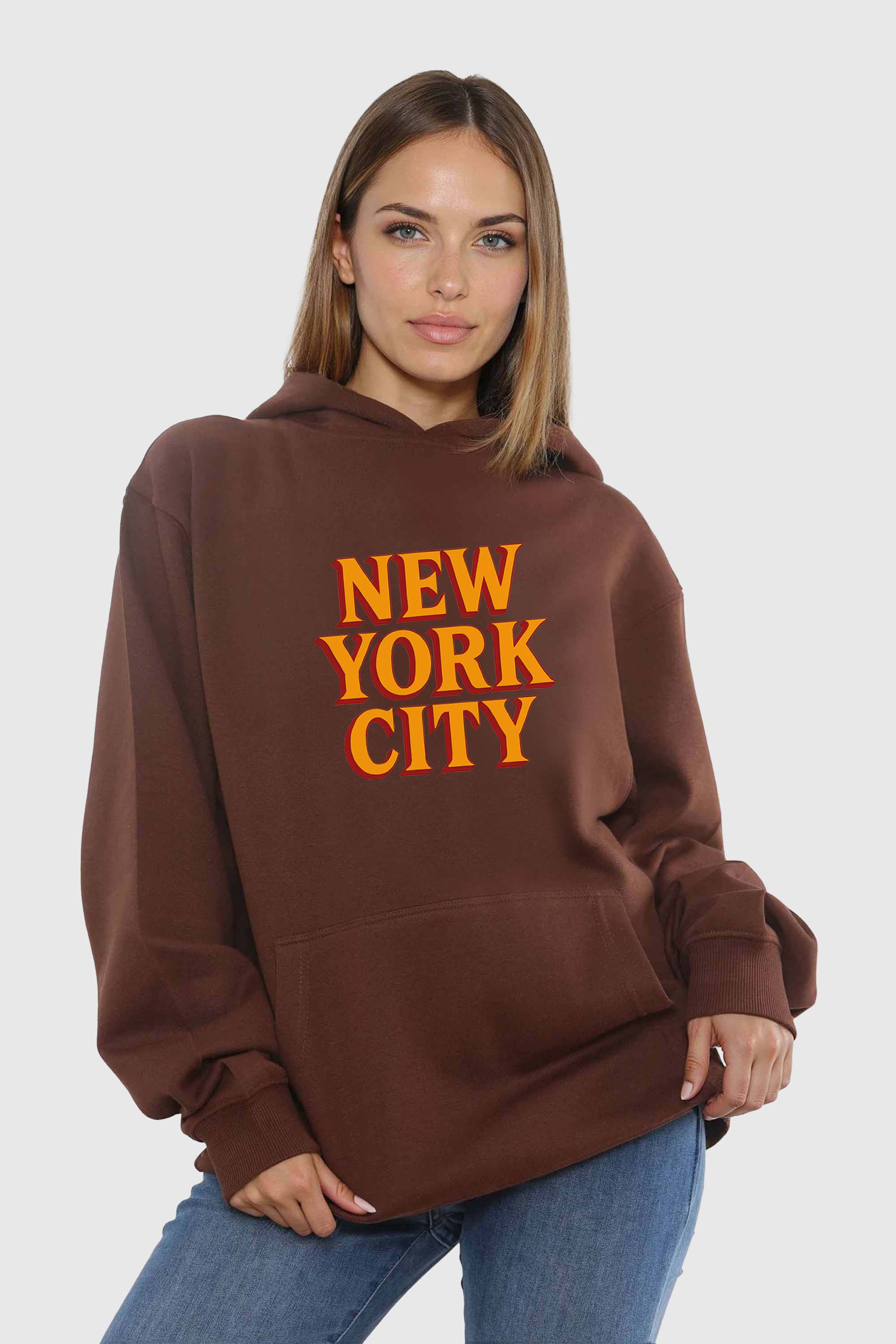 Unisex 280GSM Blended New York City Printed Hoodie