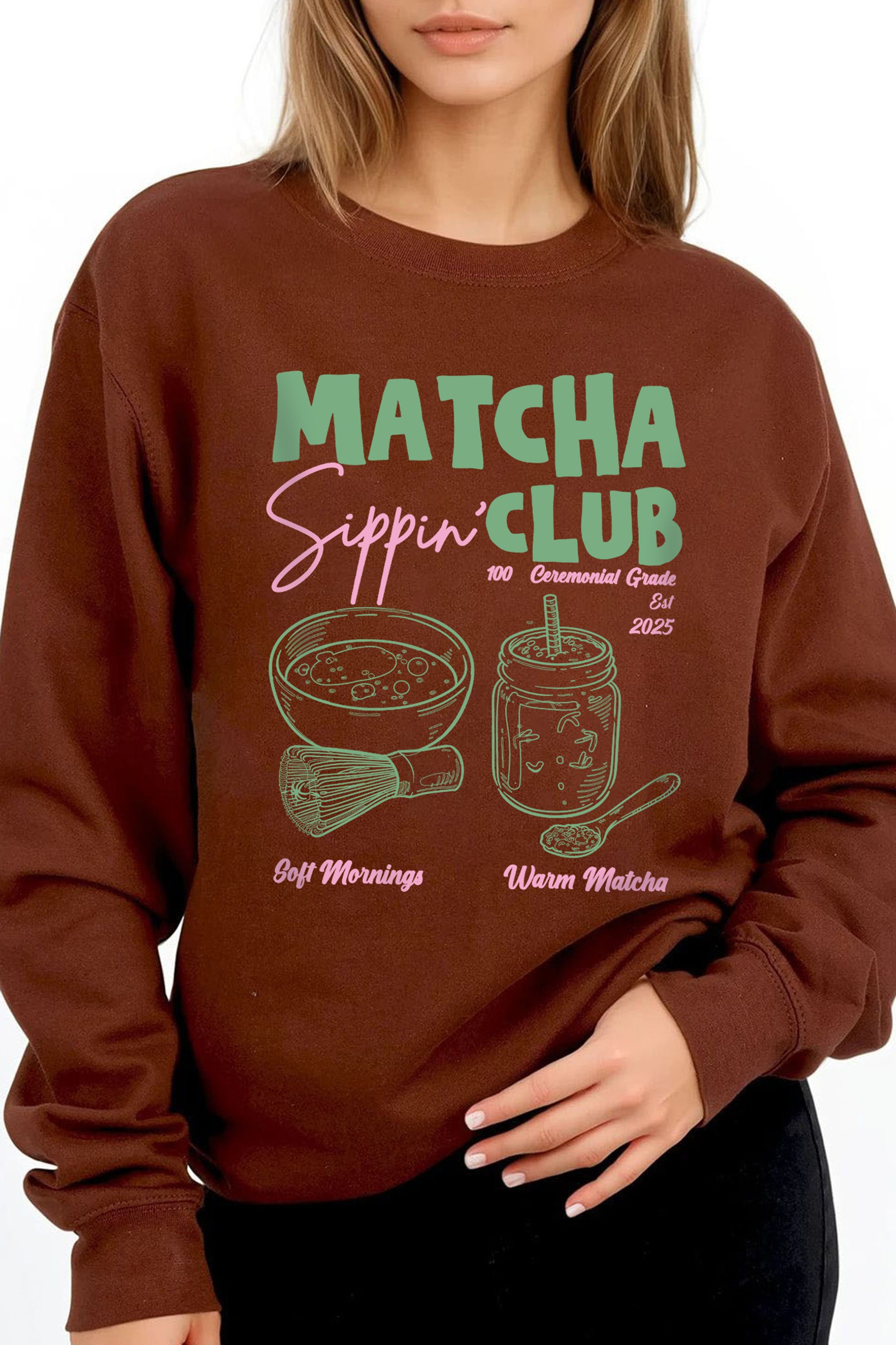 Matcha Club Printed Sweatshirt