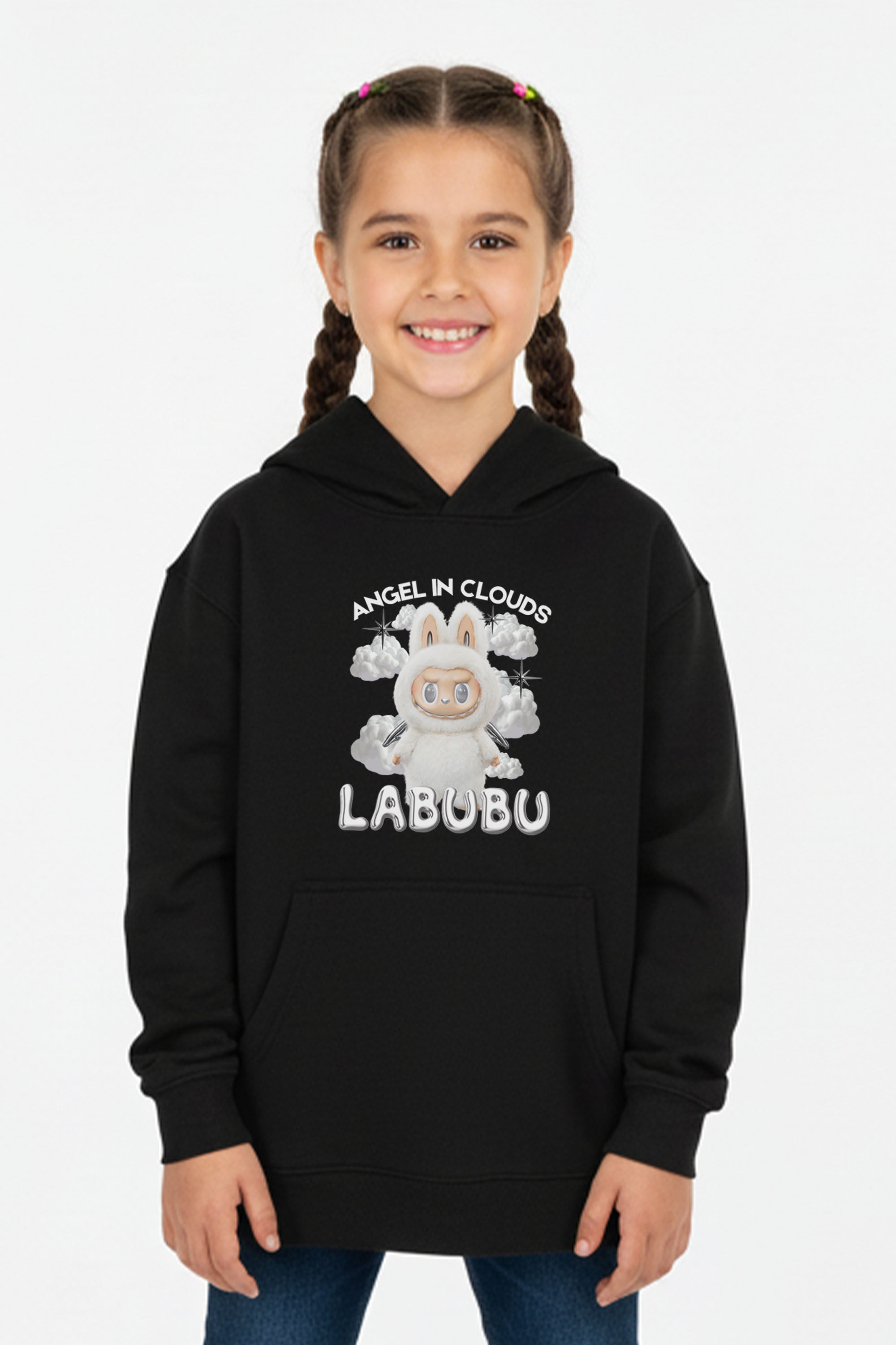 Kids Labubu Cloud Printed Hoodie