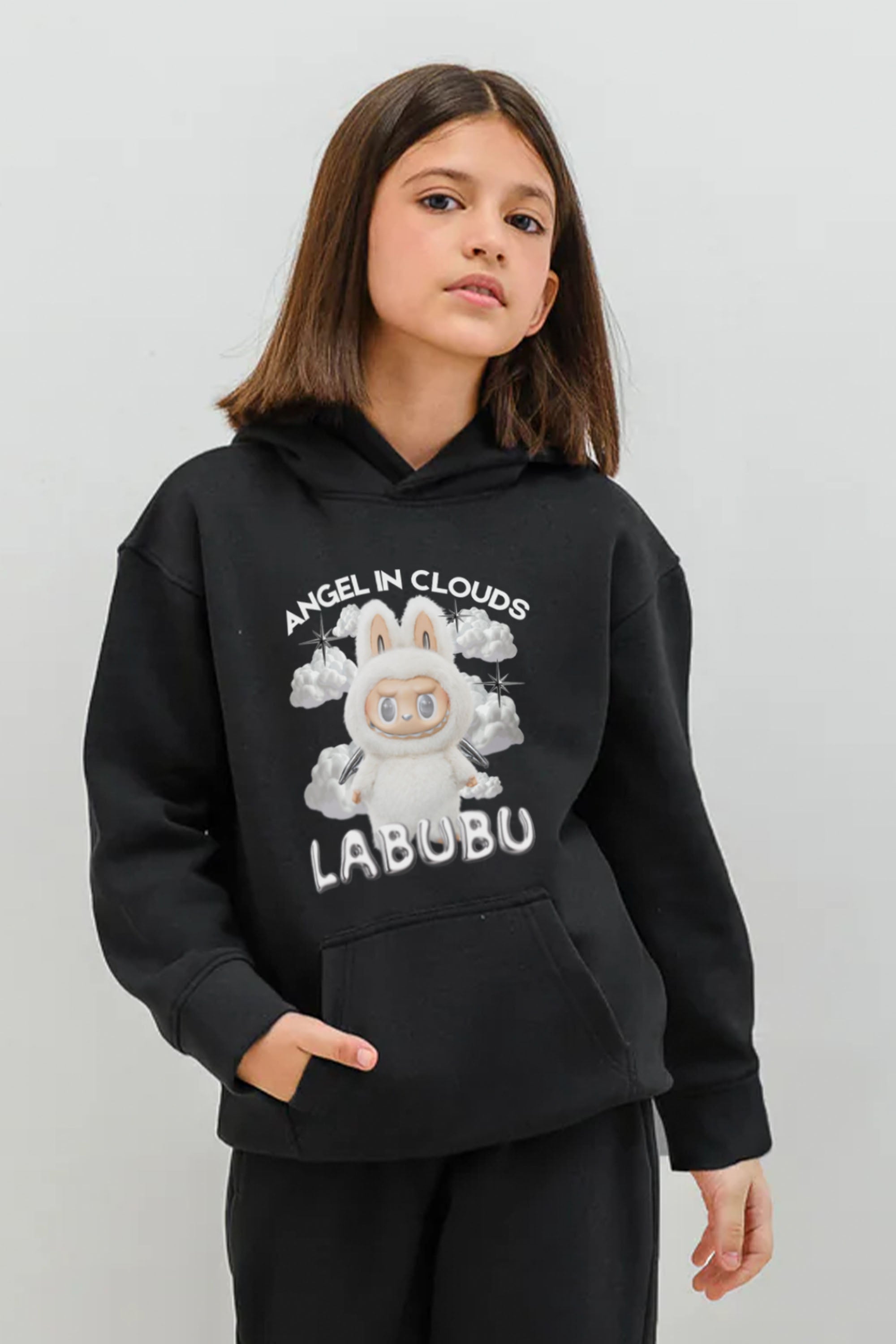 Kids Cloud Labubu Printed Hoodie & Joggers set (Pack of 5)