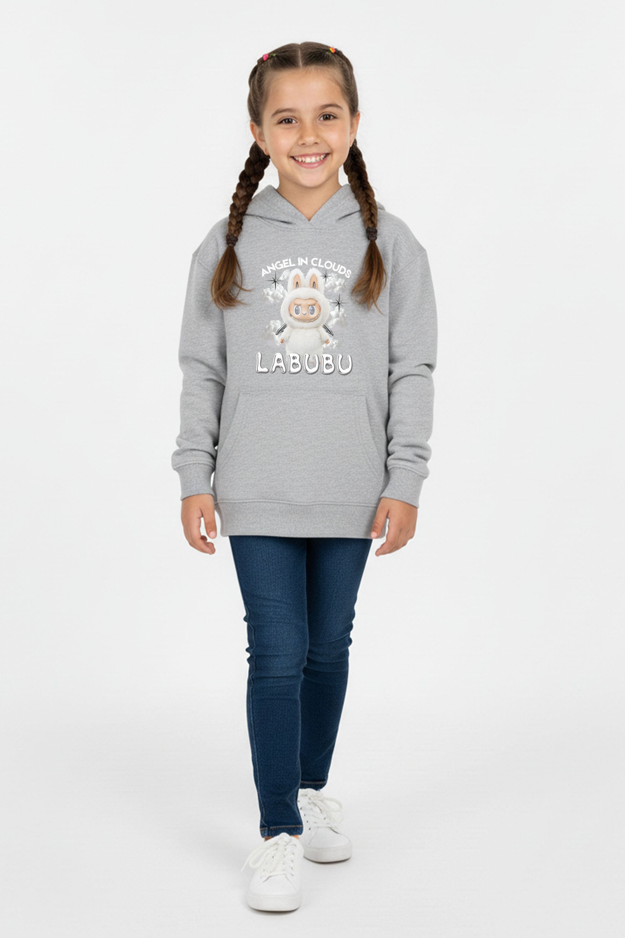 Kids Labubu Cloud Printed Hoodie
