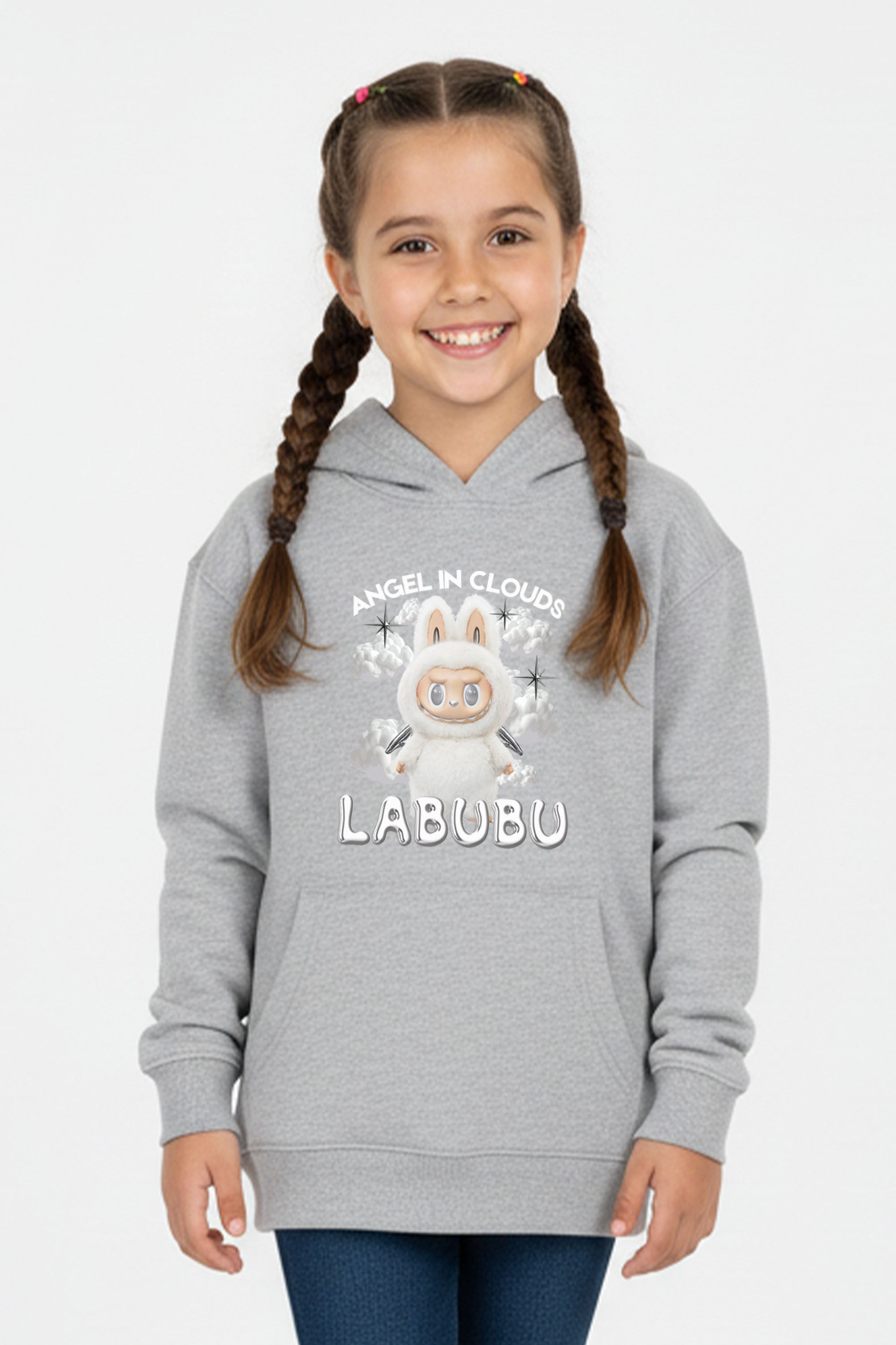 Kids Labubu Cloud Printed Hoodie