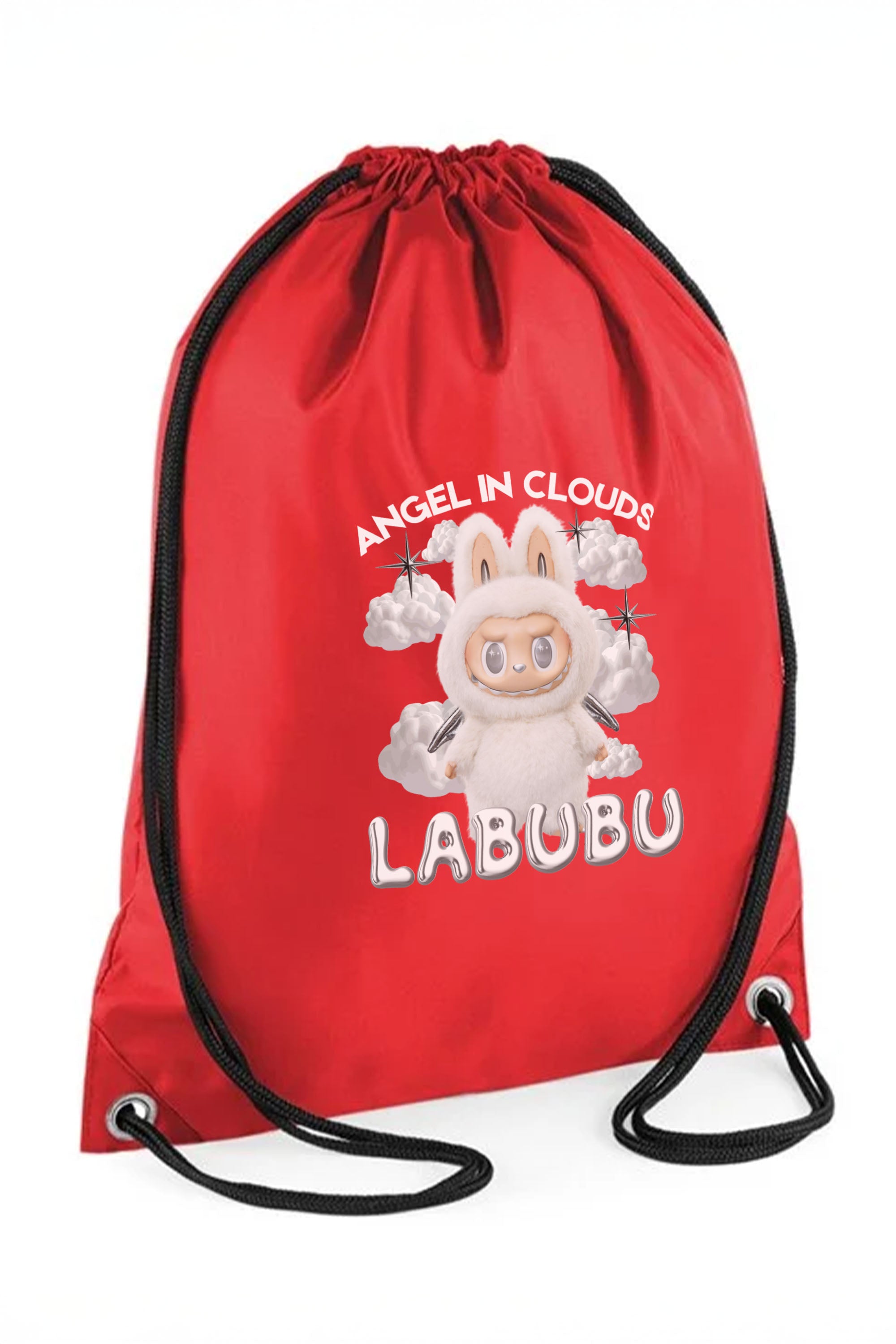 Labubu Cloud Printed Water-Resistant Gymsac