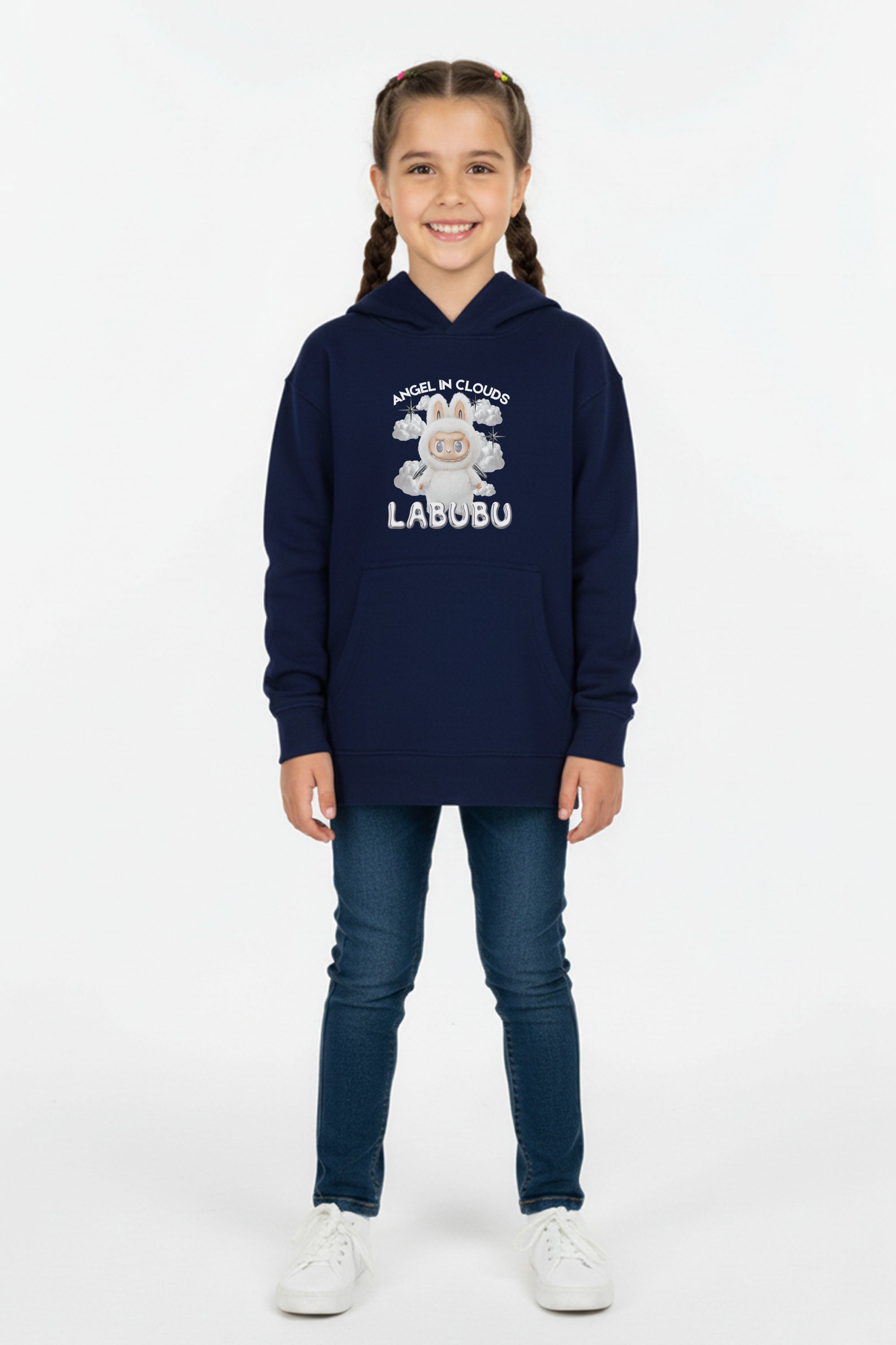 Kids Labubu Cloud Printed Hoodie