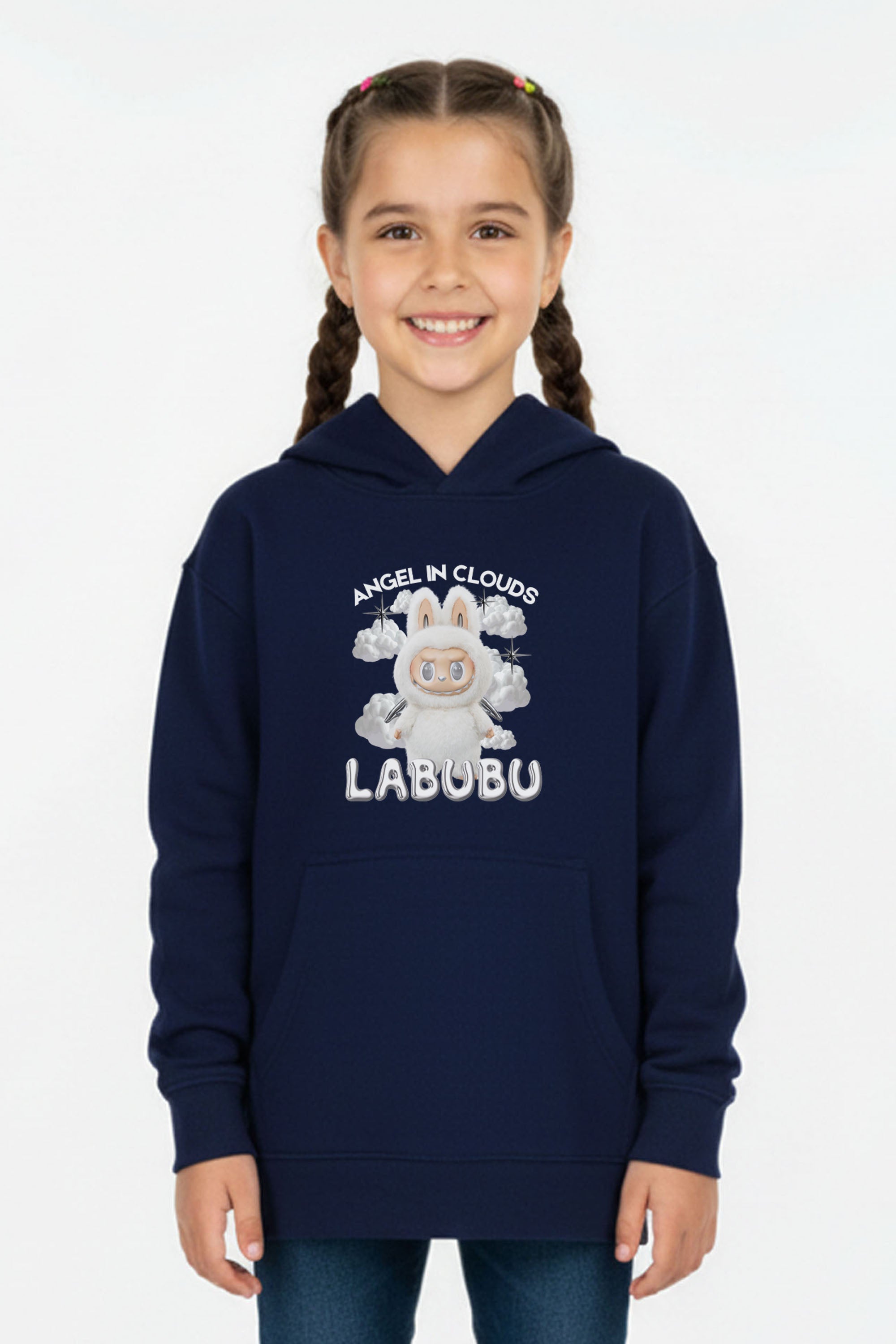 Kids Labubu Cloud Printed Hoodie