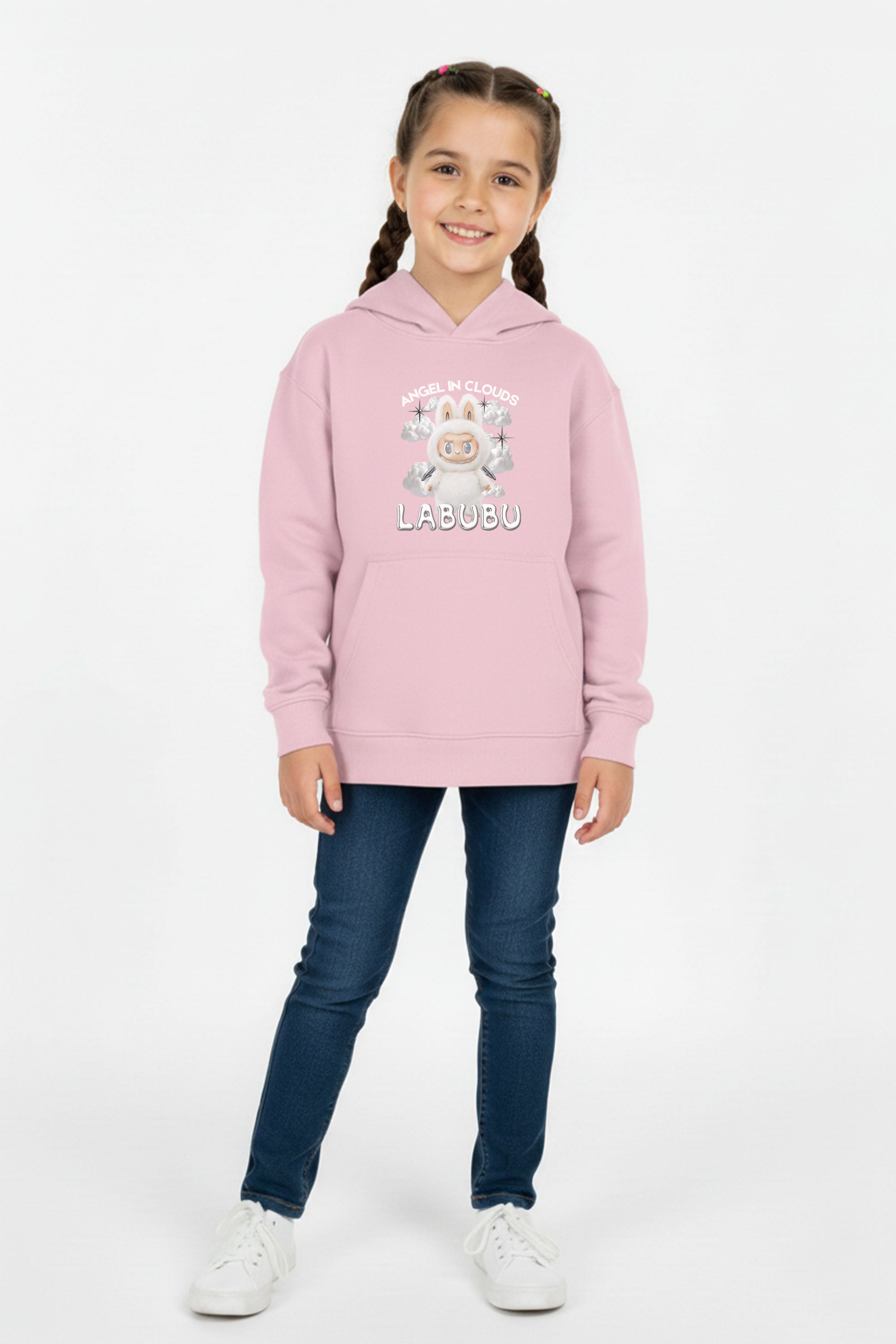 Kids Labubu Cloud Printed Hoodie