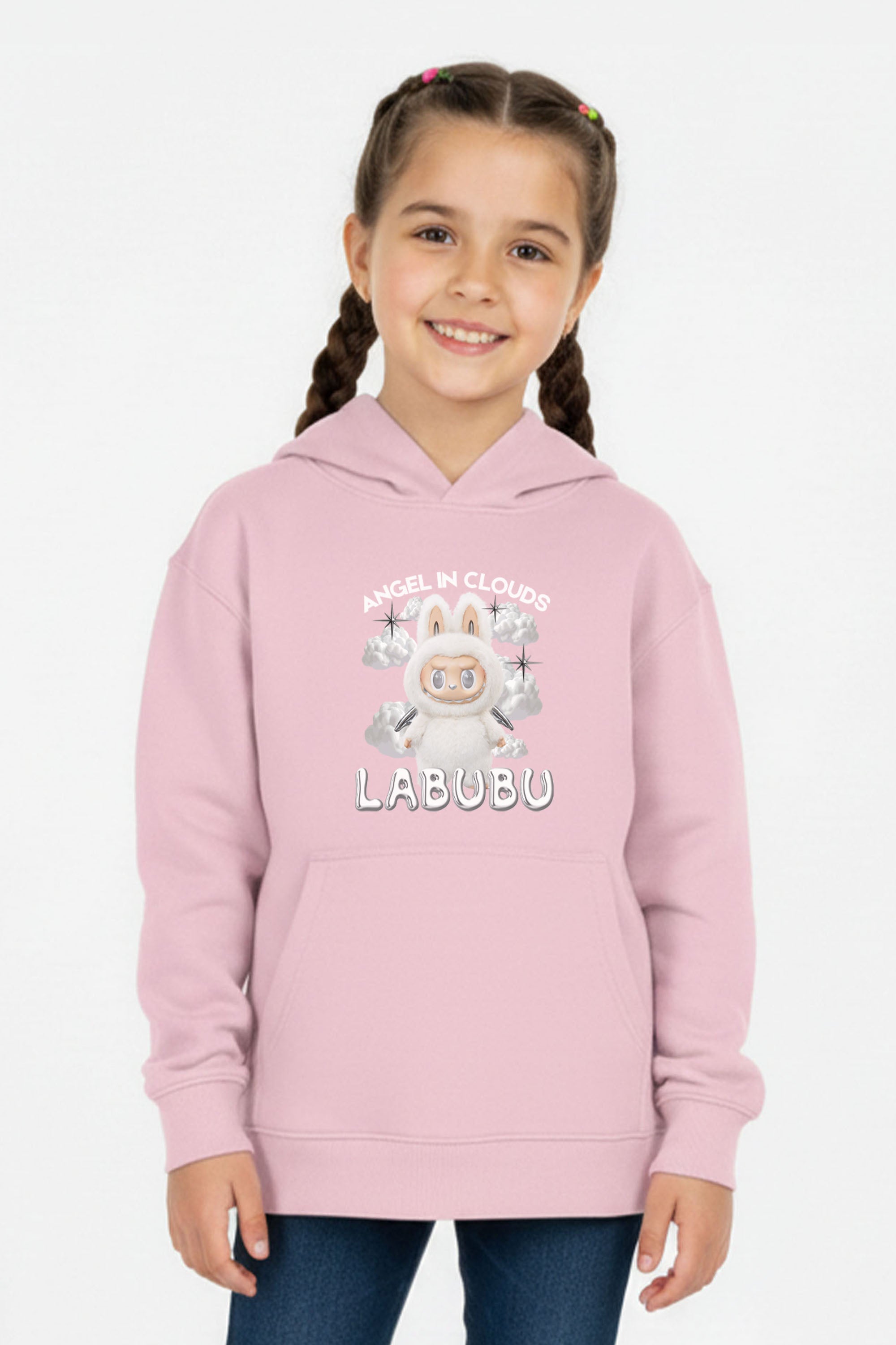 Kids Labubu Cloud Printed Hoodie
