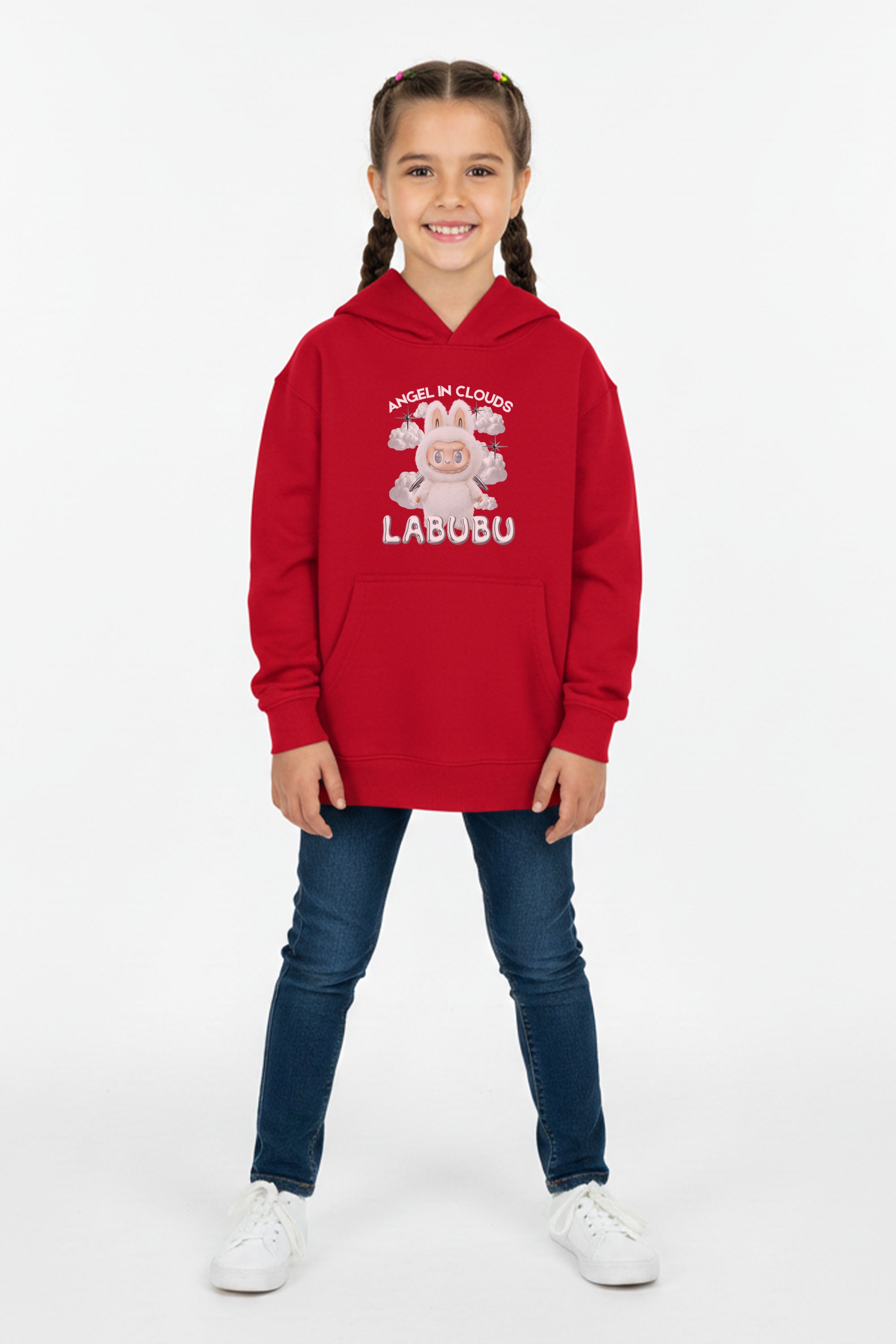 Kids Labubu Cloud Printed Hoodie