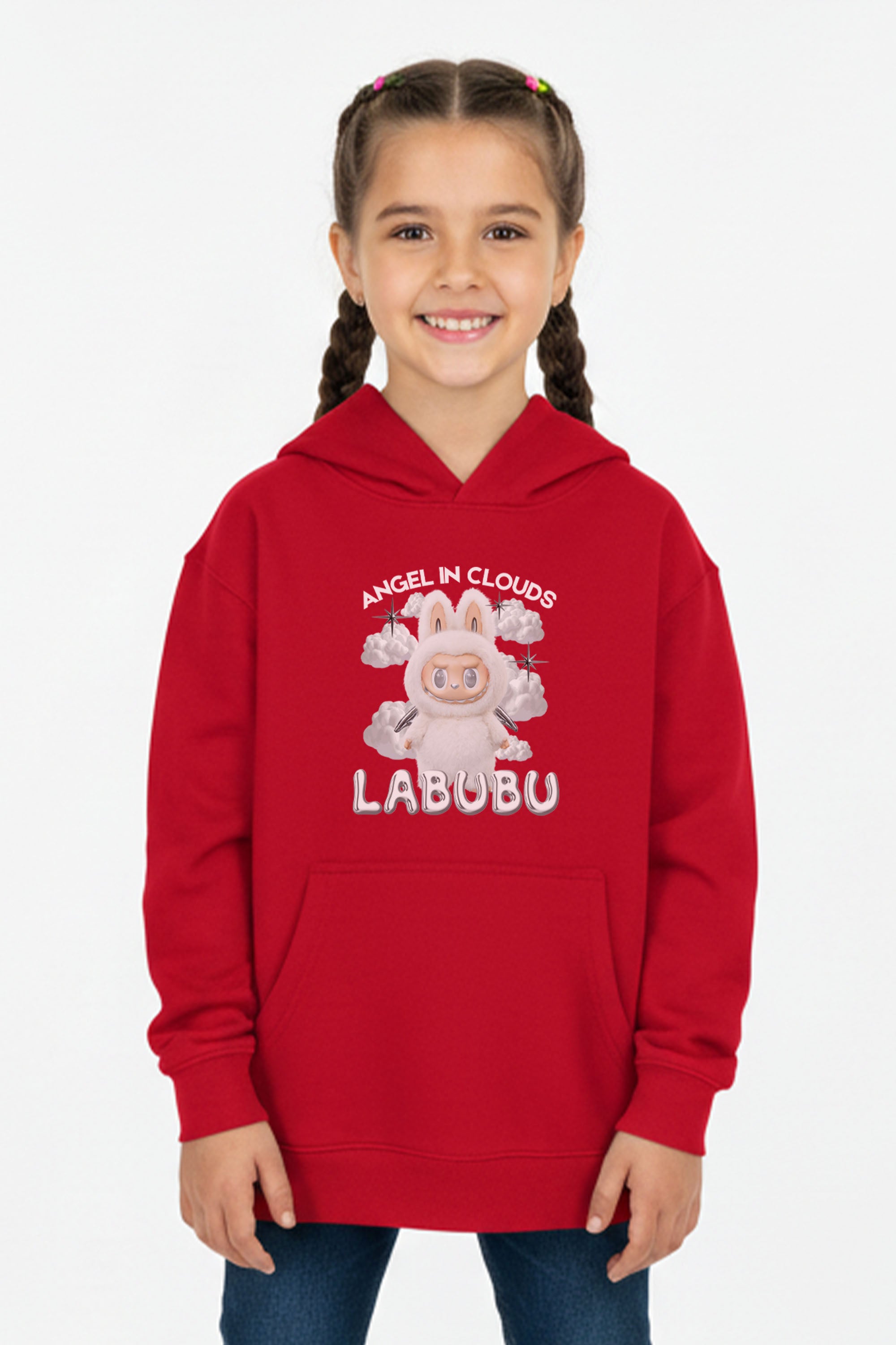 Kids Labubu Cloud Printed Hoodie