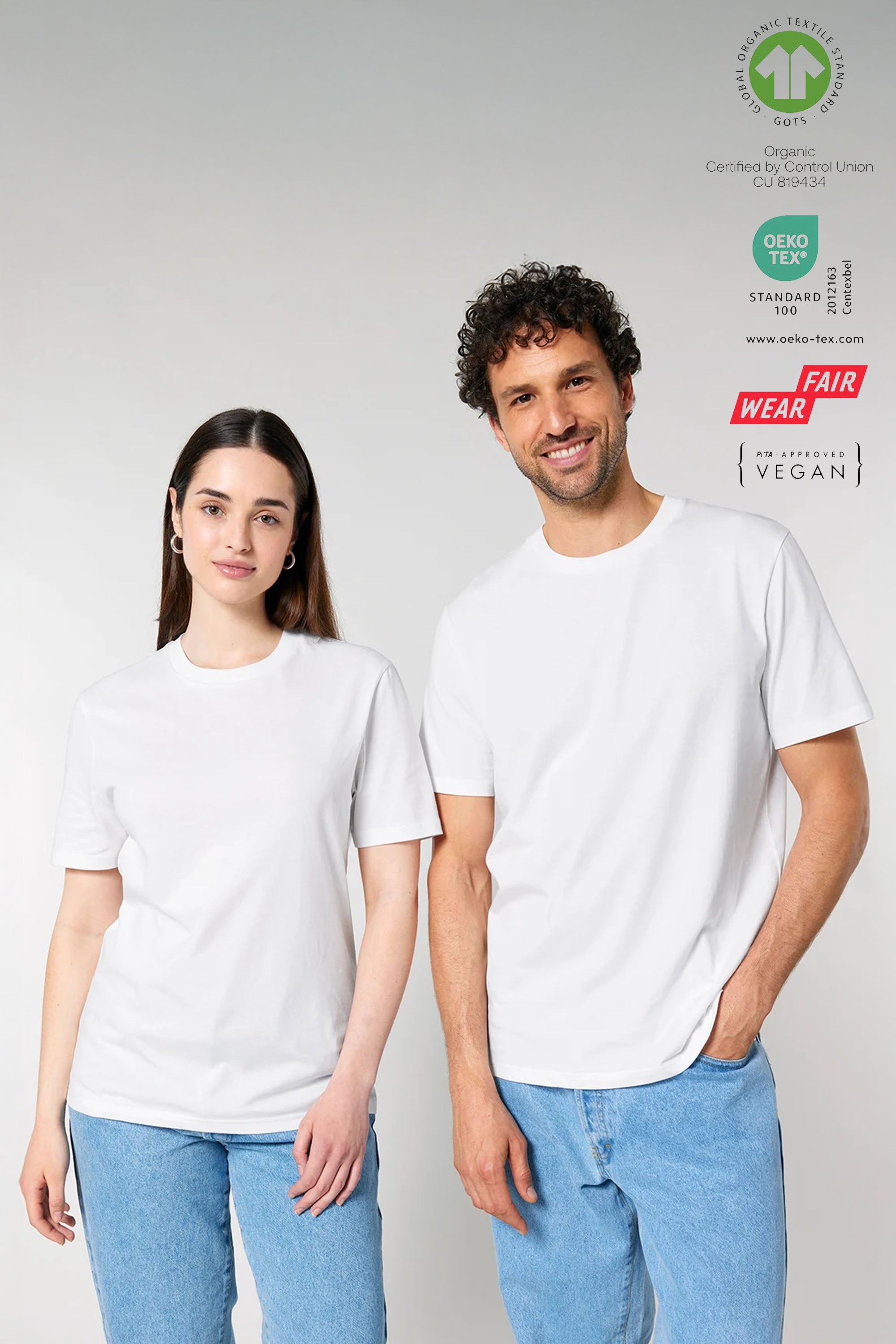 180 GSM Unisex Organic Plain T-Shirt