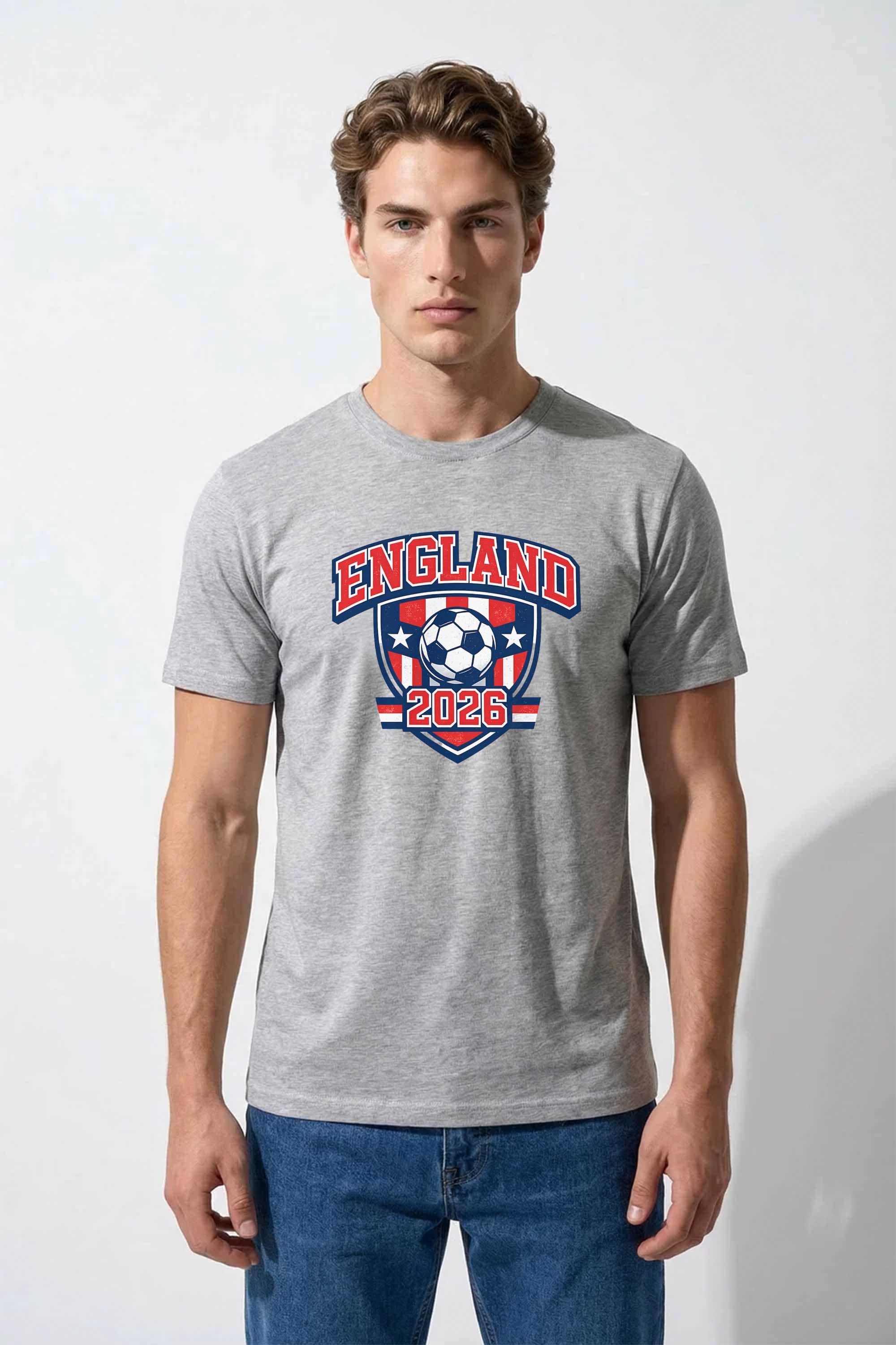 220GSM Regular Fit England Printed T-Shirt
