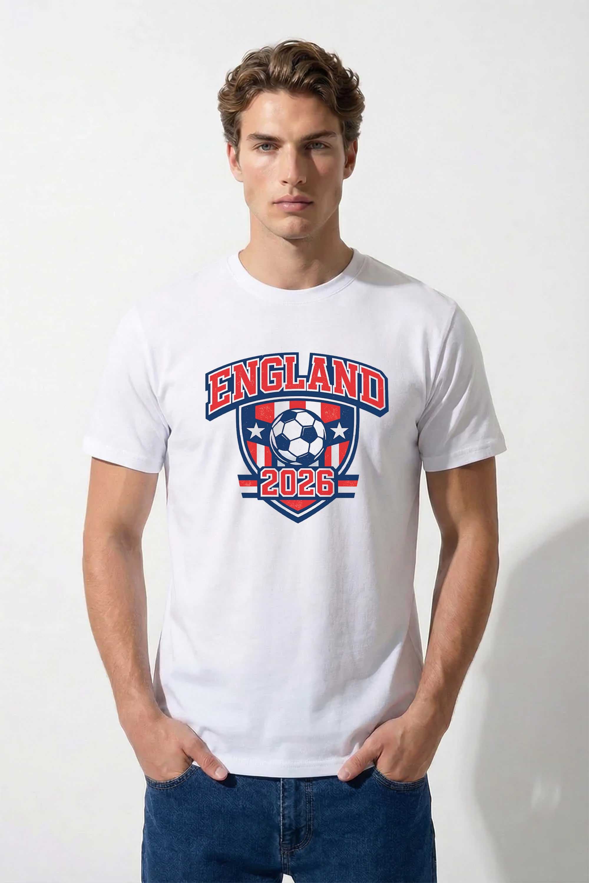 220GSM Regular Fit England Printed T-Shirt