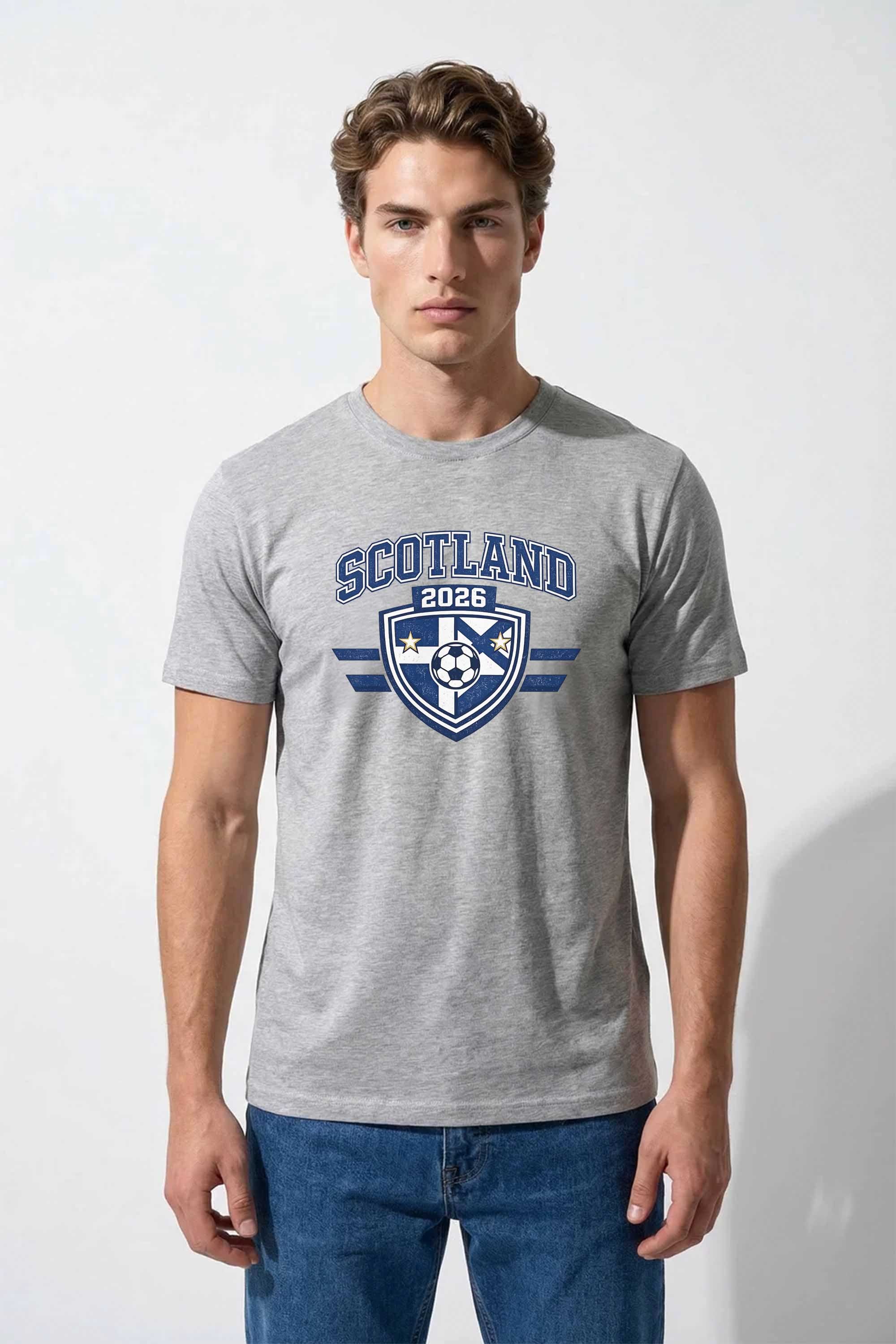 220GSM Regular Fit Scotland Football Printed T-Shirt