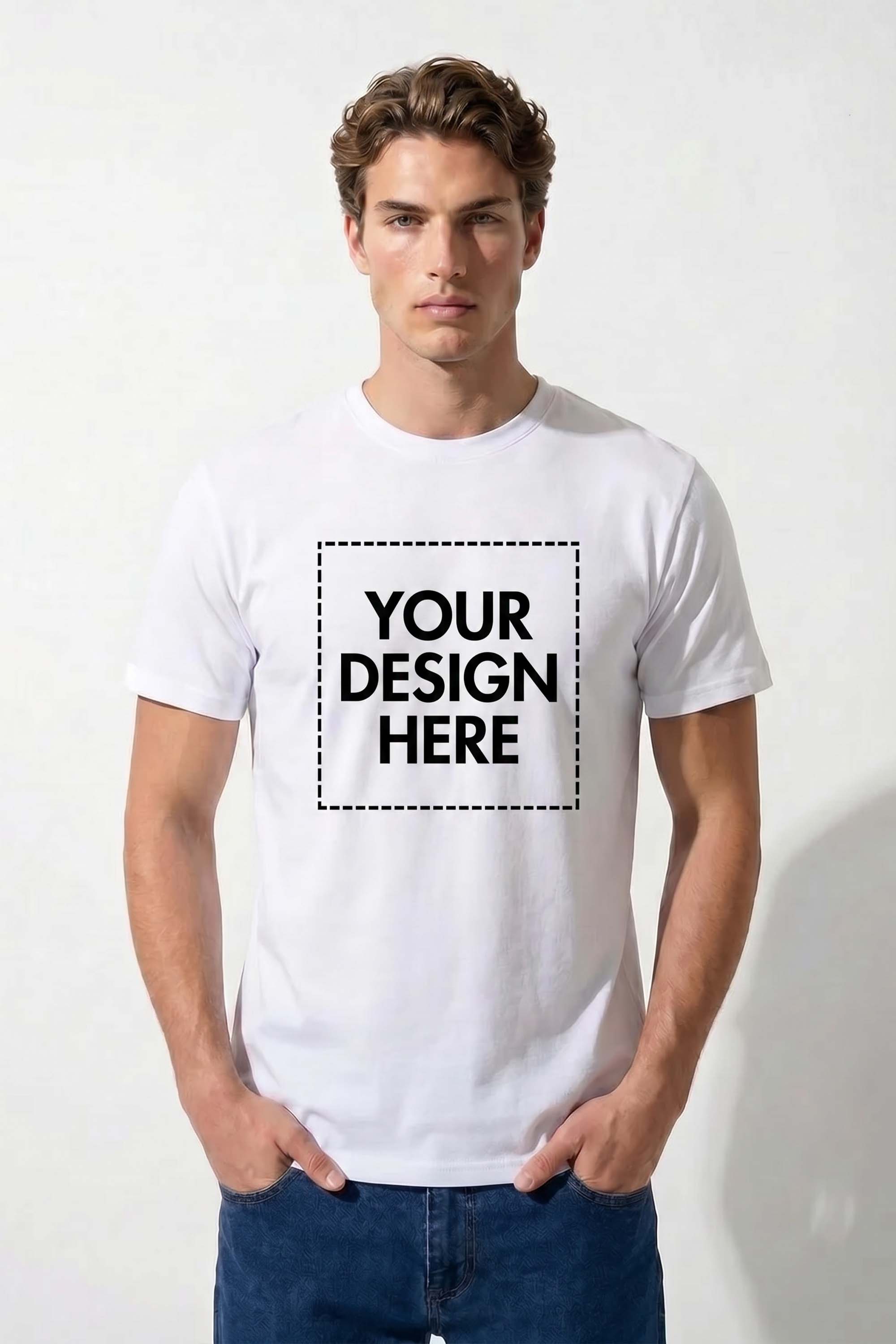 220GSM Unisex Custom Printed Organic Regular Fit T-shirt