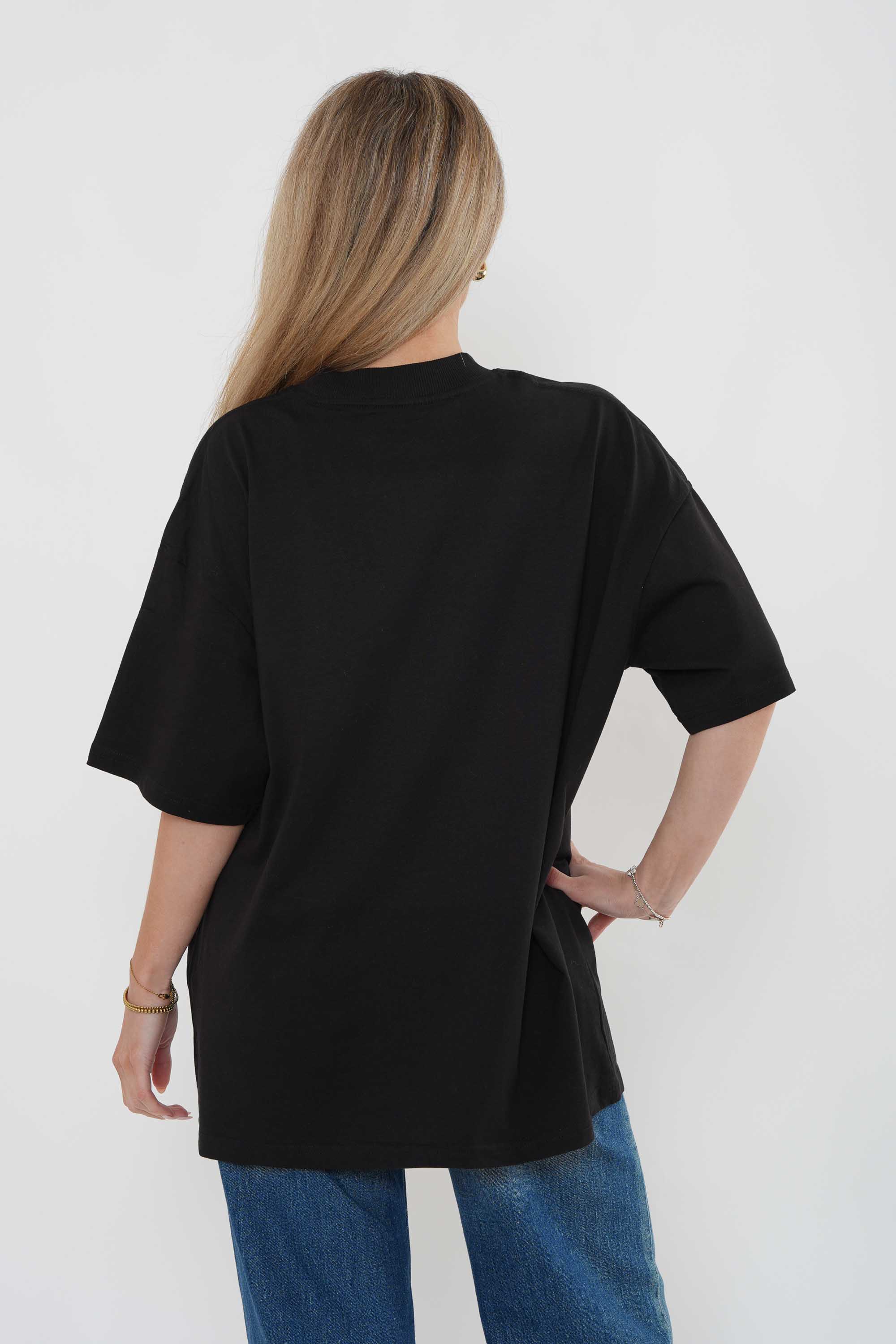 220GSM Oversized T-Shirt in Amour Foil Print