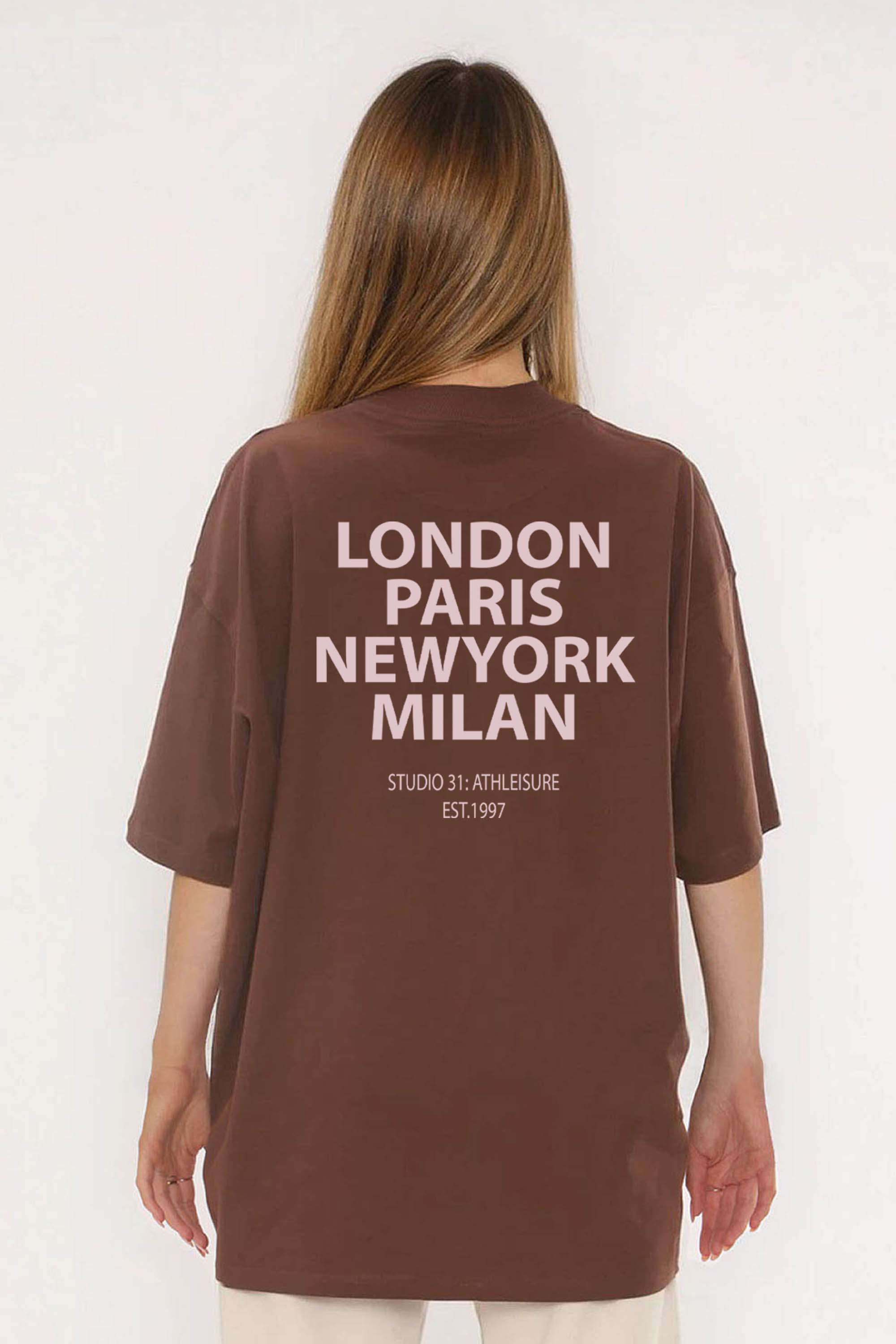 220GSM Oversized T-Shirt In Athleisure Studio Print