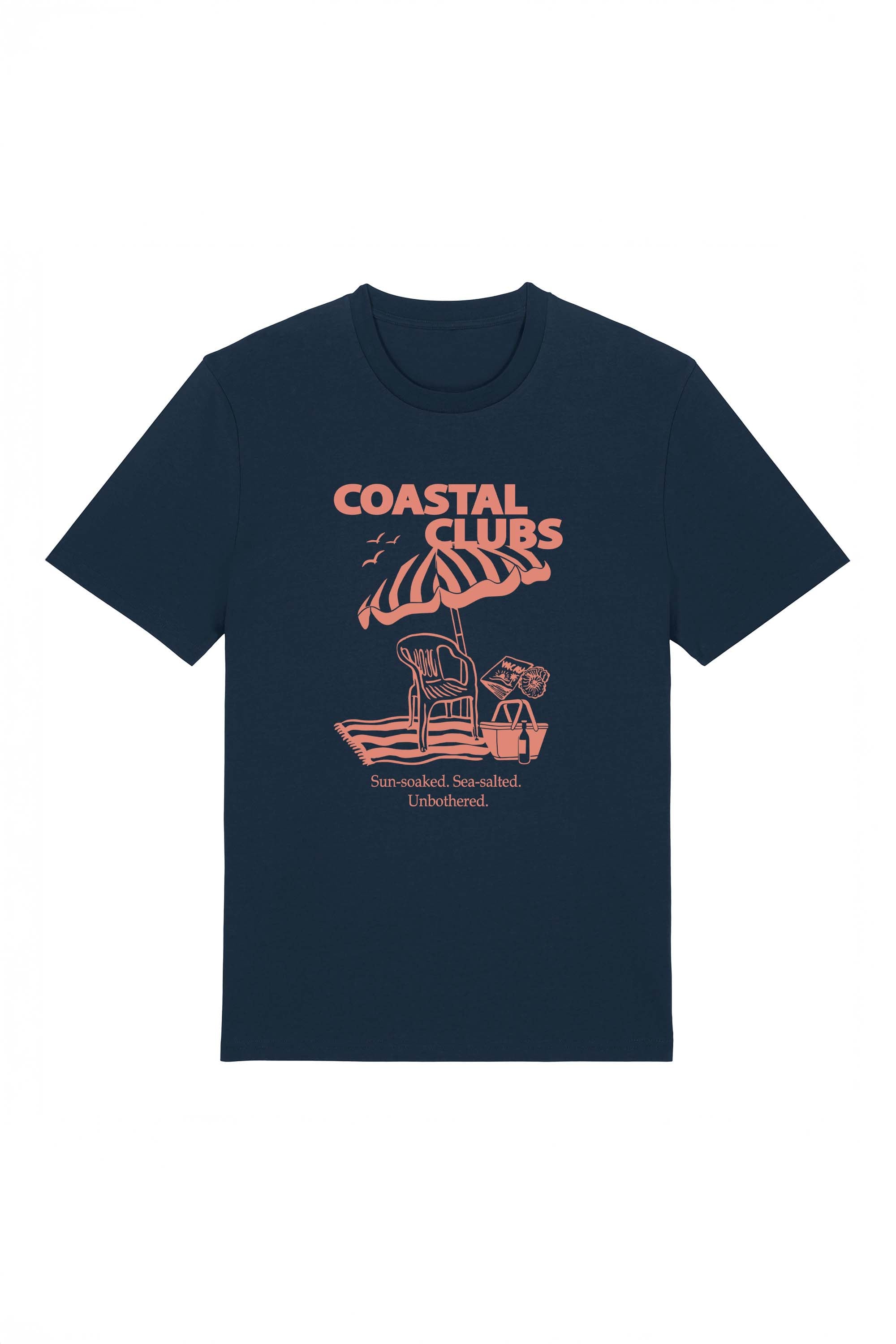 180 GSM Unisex Organic Coastal Club Printed T-shirt