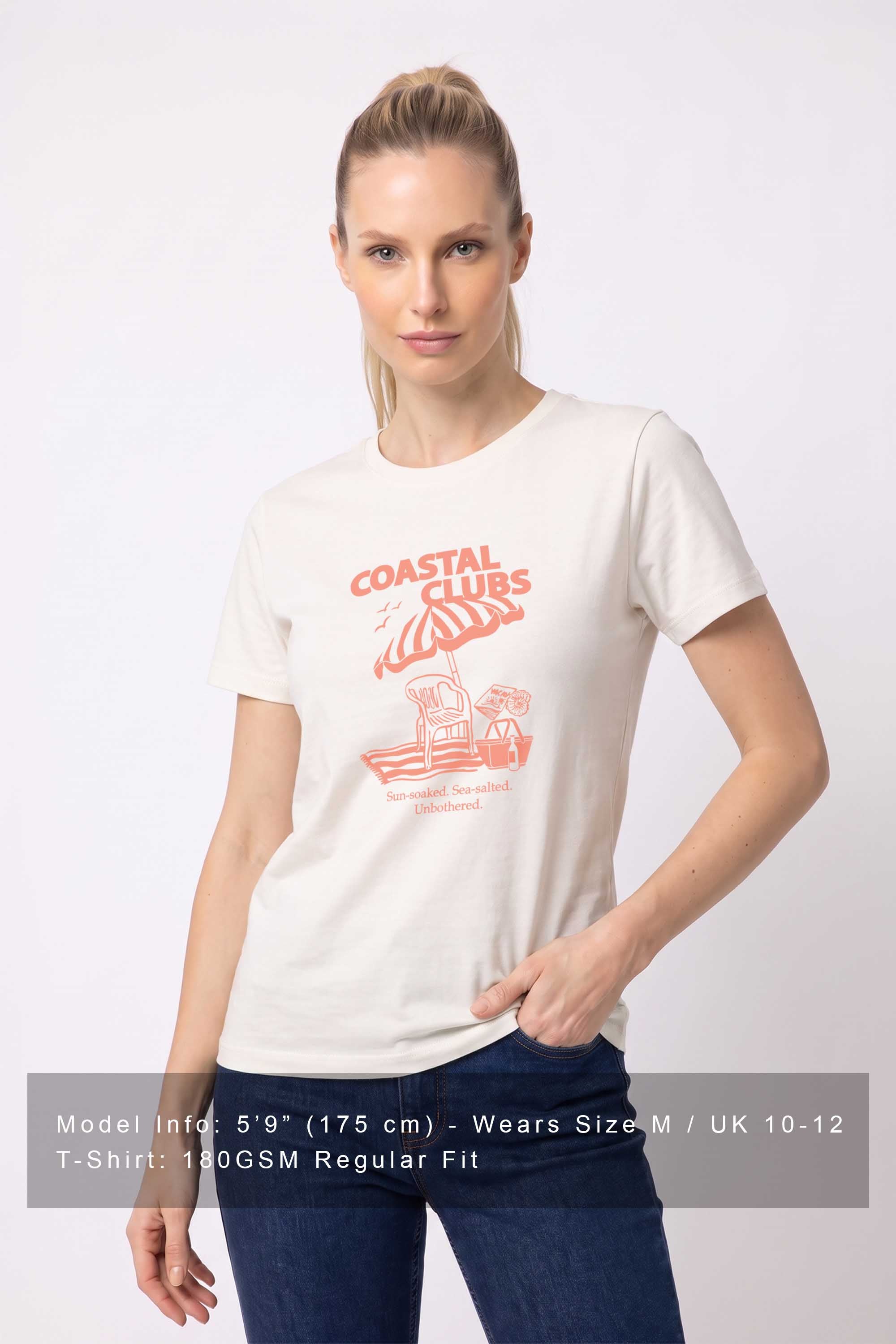 180 GSM Unisex Organic Coastal Club Printed T-shirt