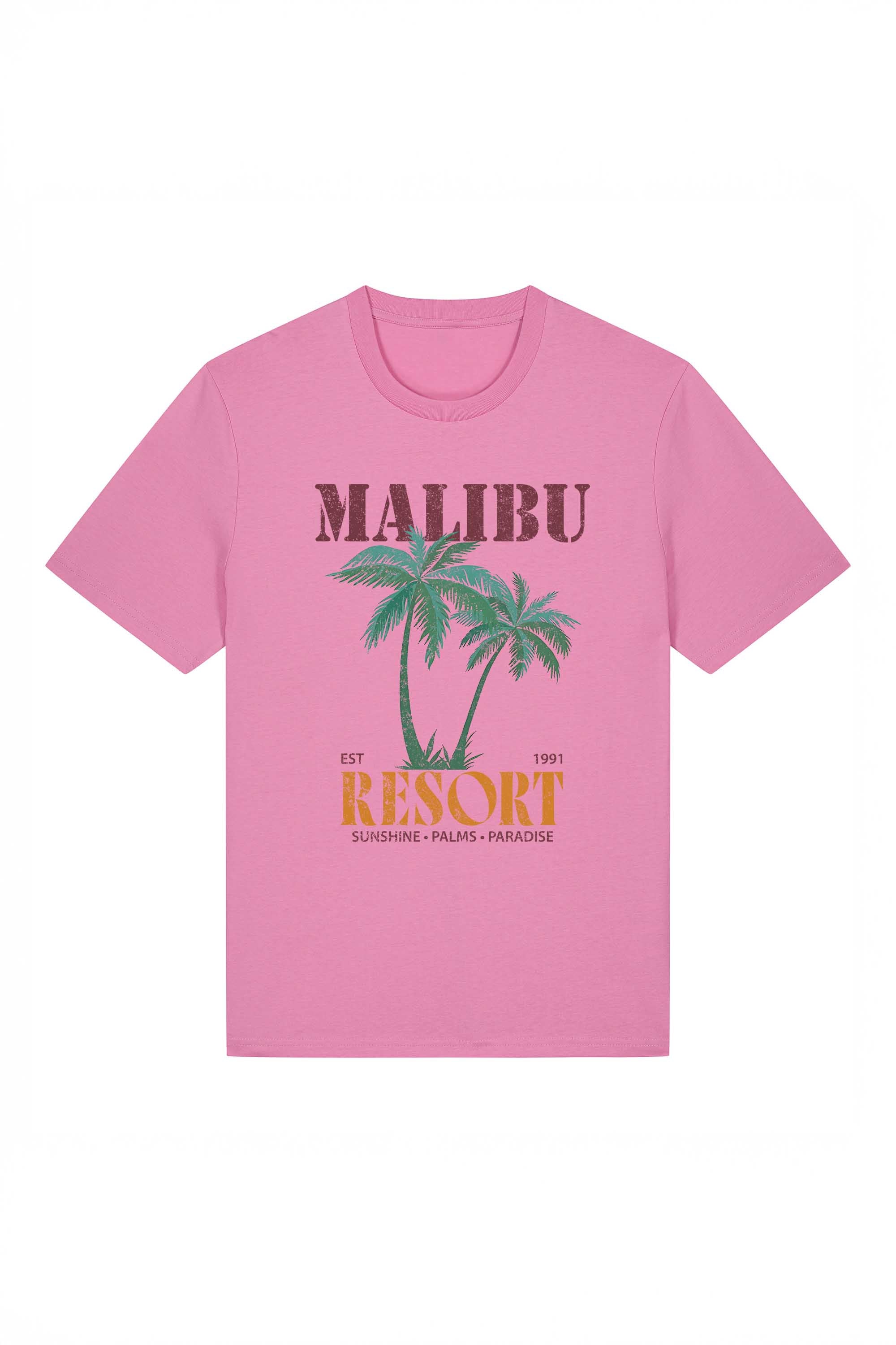 180 GSM Unisex Organic Malibu Resort Printed T-shirt
