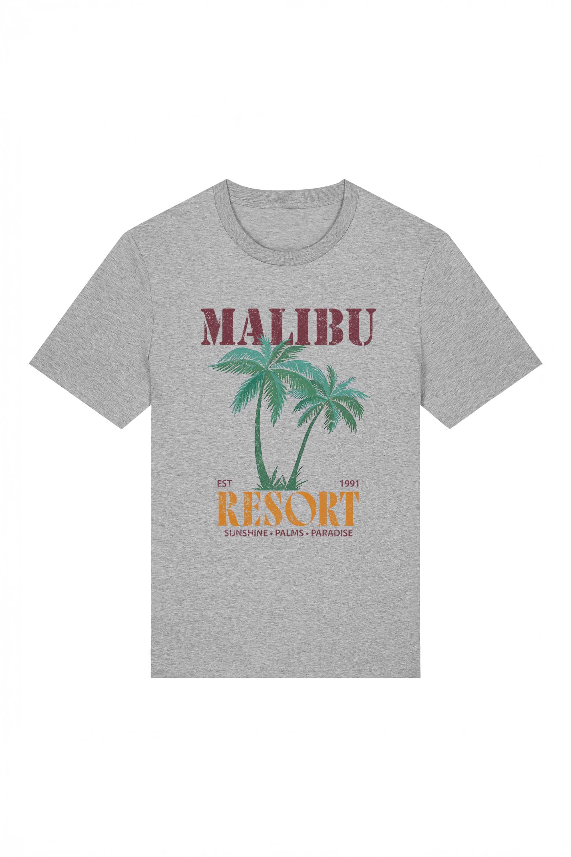180 GSM Unisex Organic Malibu Resort Printed T-shirt
