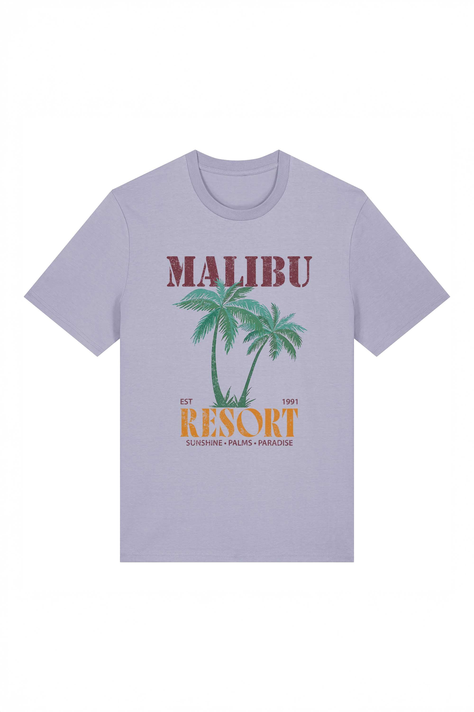 180 GSM Unisex Organic Malibu Resort Printed T-shirt