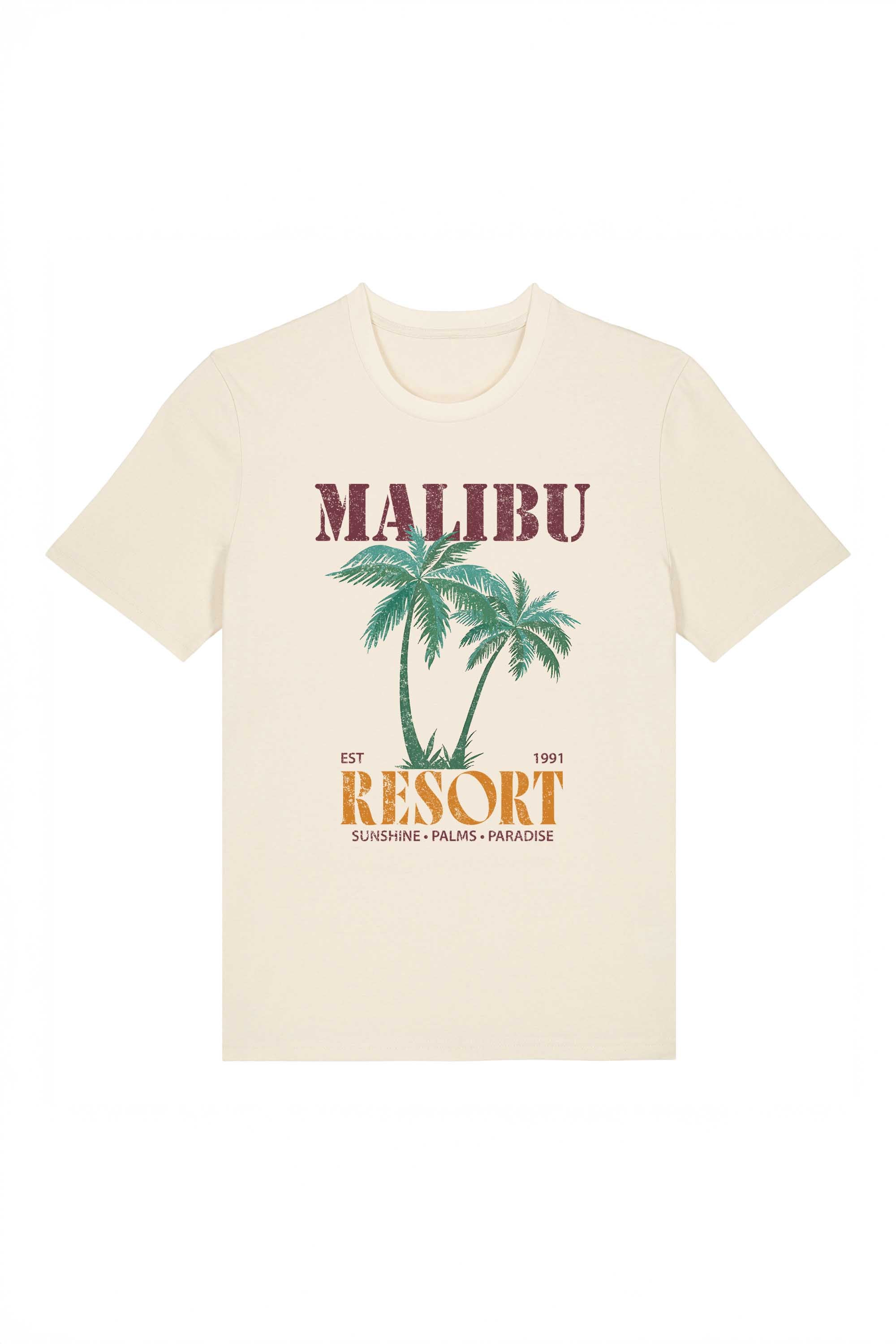 180 GSM Unisex Organic Malibu Resort Printed T-shirt