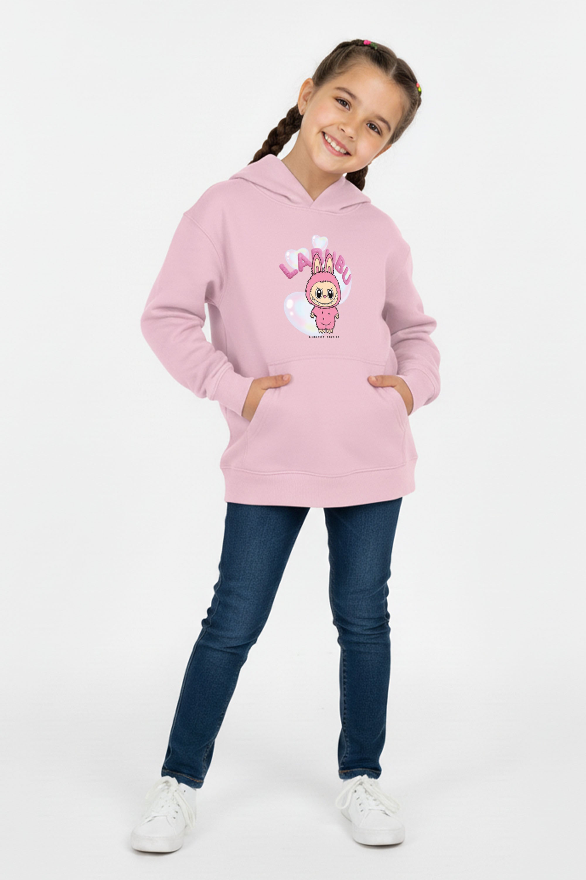Kids Cute Labubu Printed Hoodie
